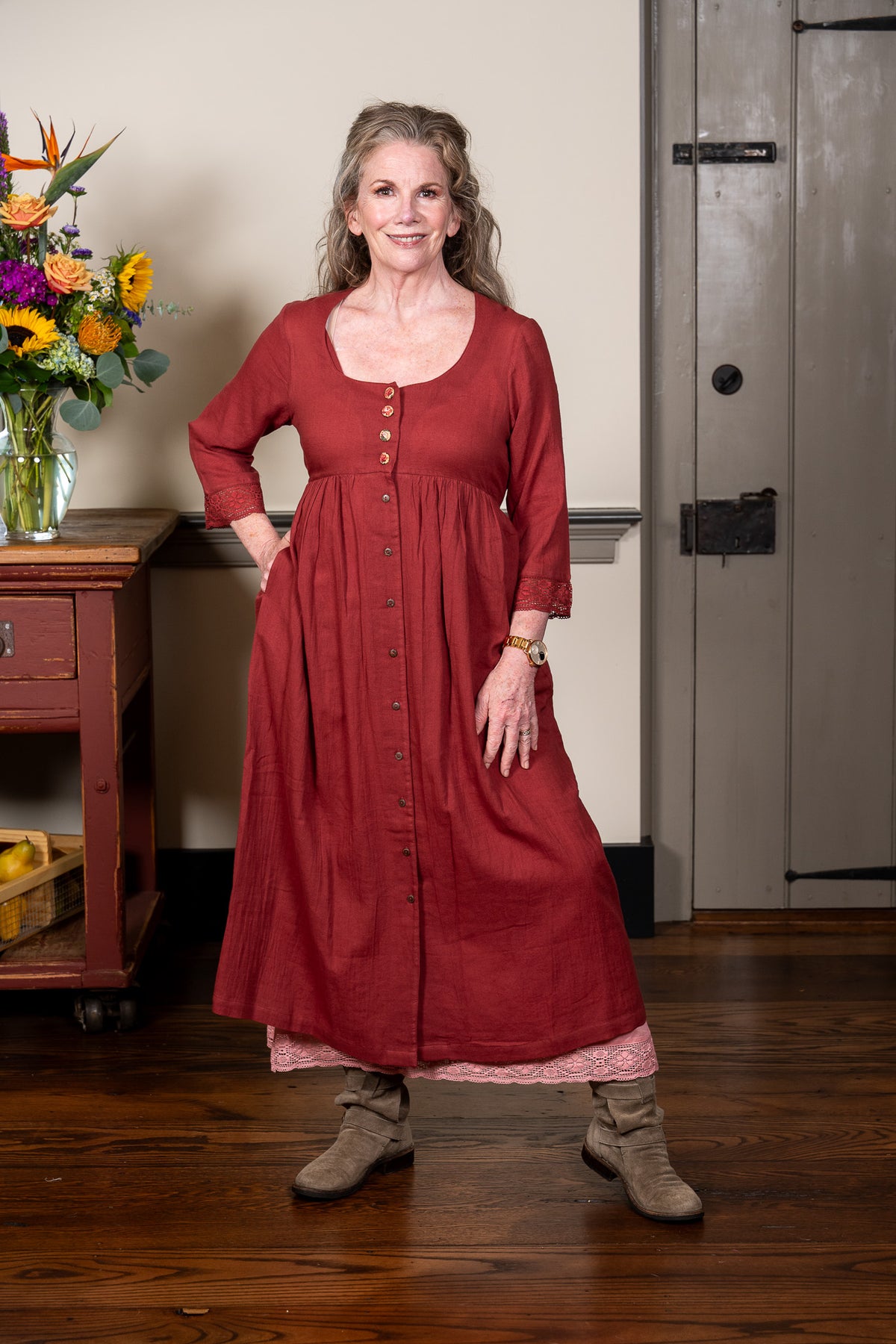 The Heartland Dress in Rose