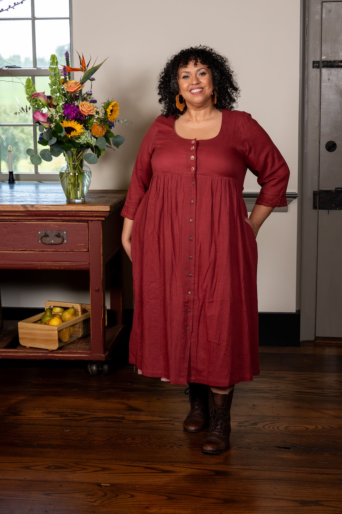 The Heartland Dress in Rose