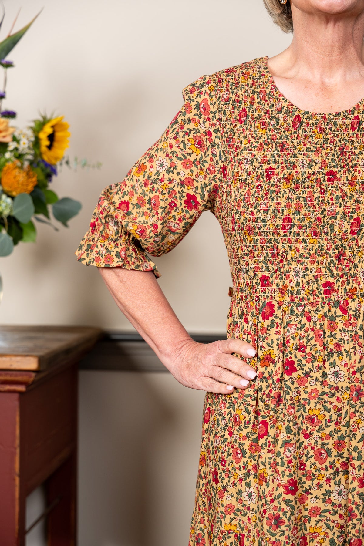 The Heather Fields Dress in Golden Meadow