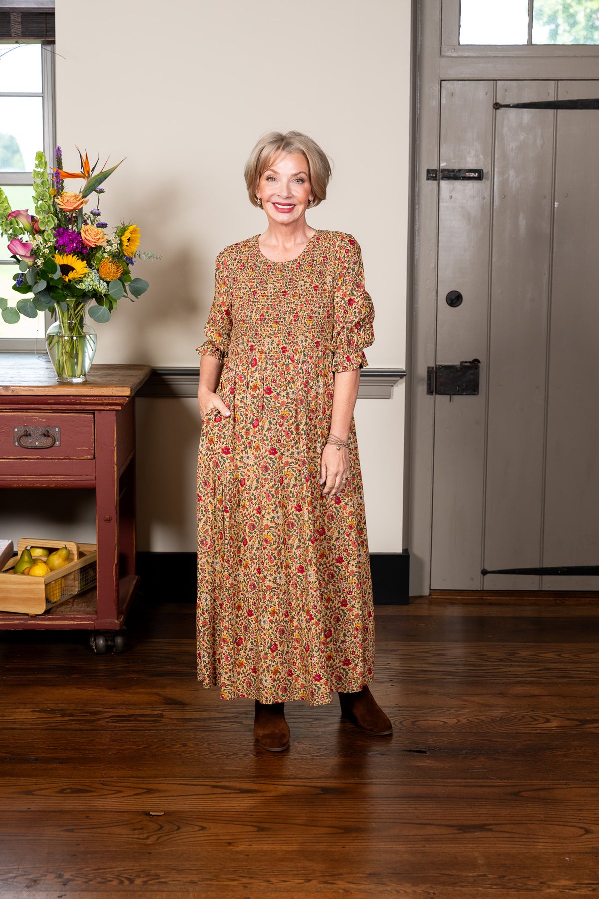 The Heather Fields Dress in Golden Meadow