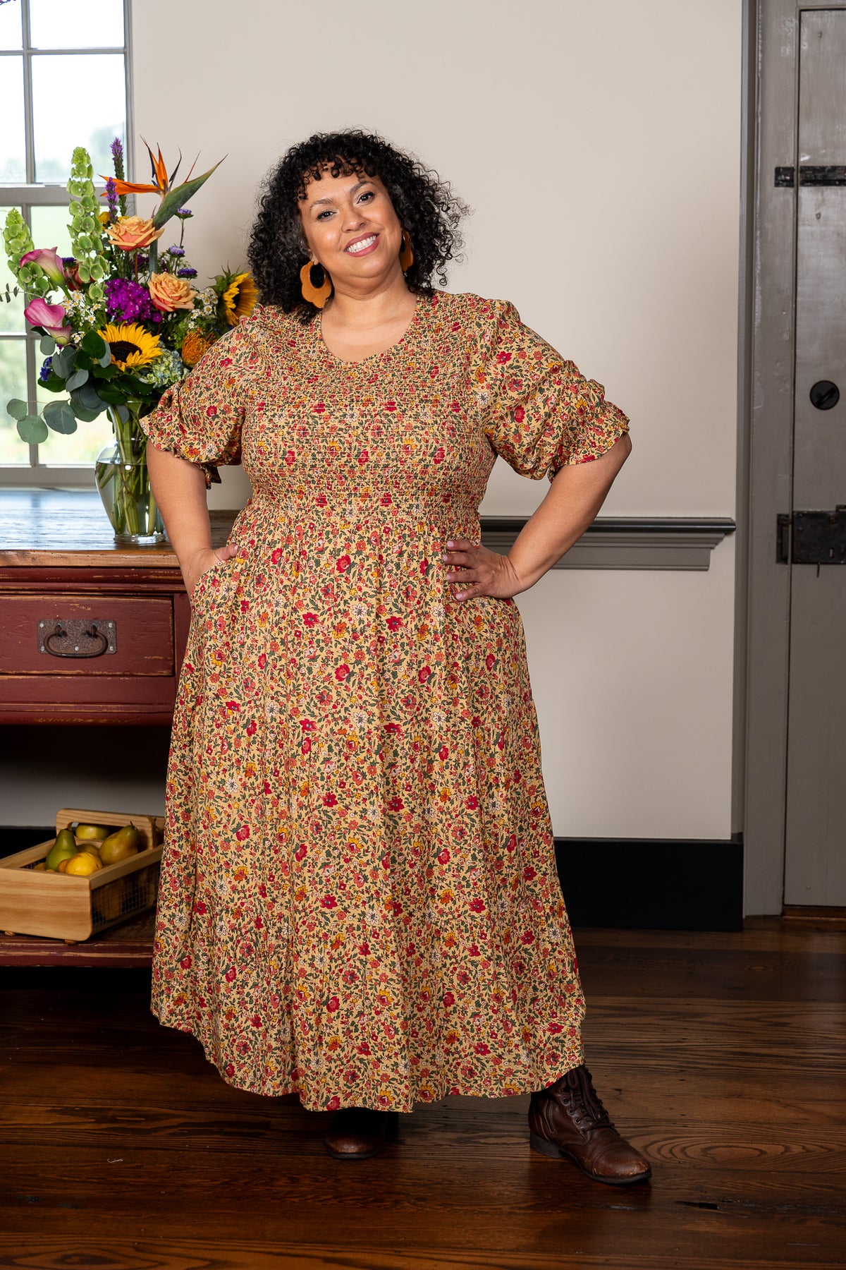 The Heather Fields Dress in Golden Meadow