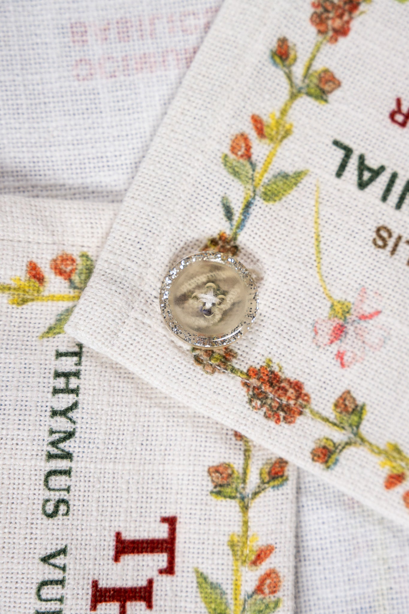 Herbs Tea Towel with Button