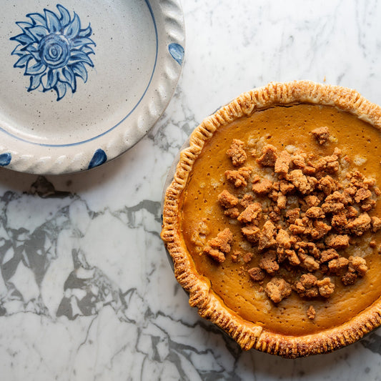 Here Comes the Sunflower Ceramic Pie Plate