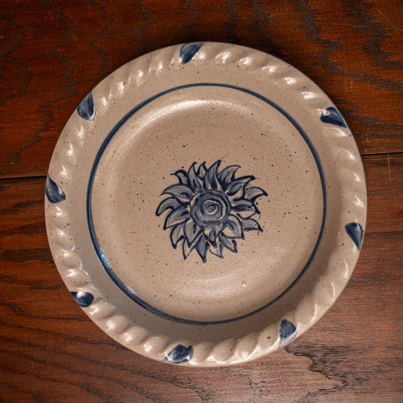 Here Comes the Sunflower Ceramic Pie Plate