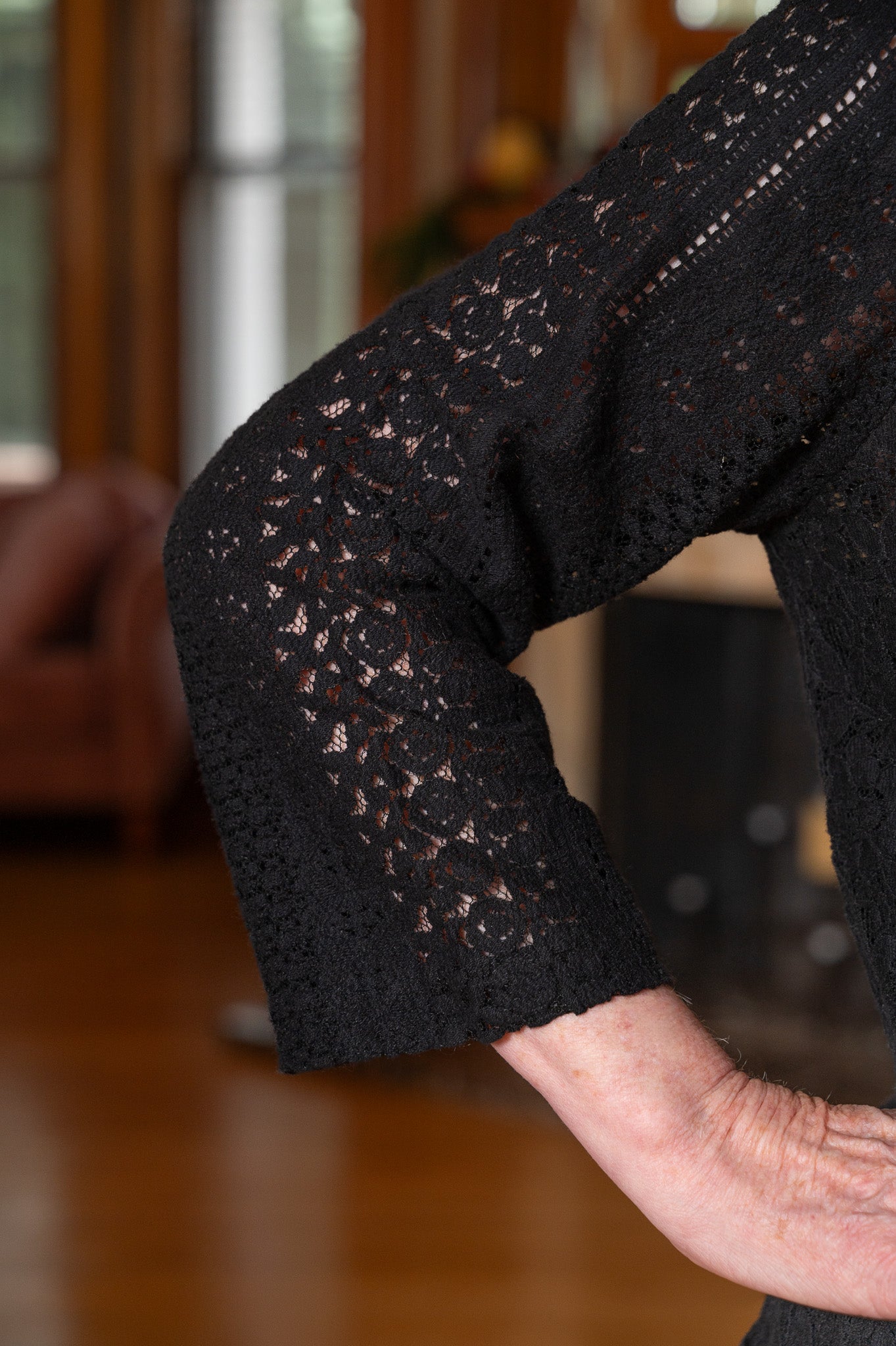 High Society Lace Blouse in Black