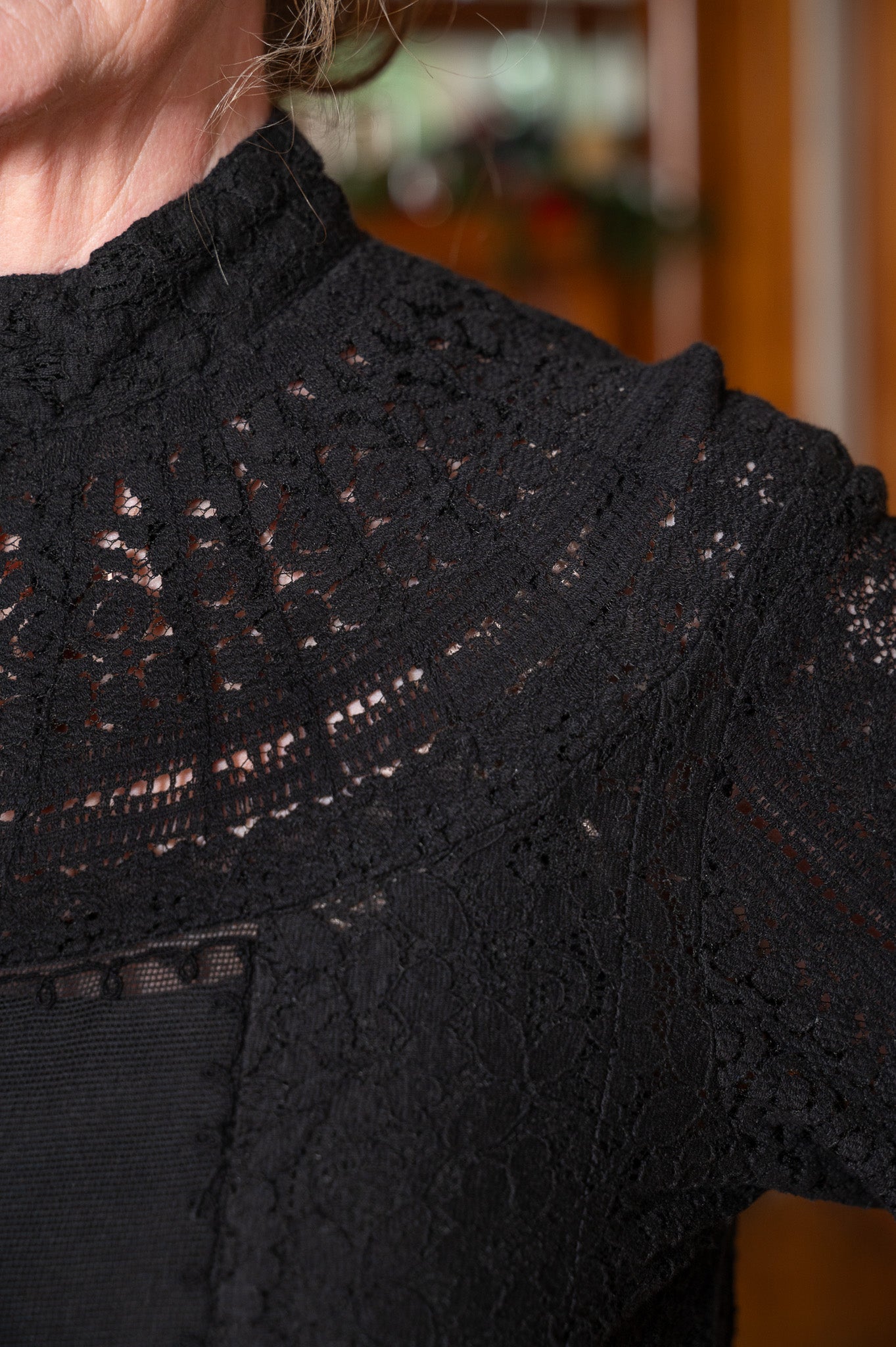 High Society Lace Blouse in Black