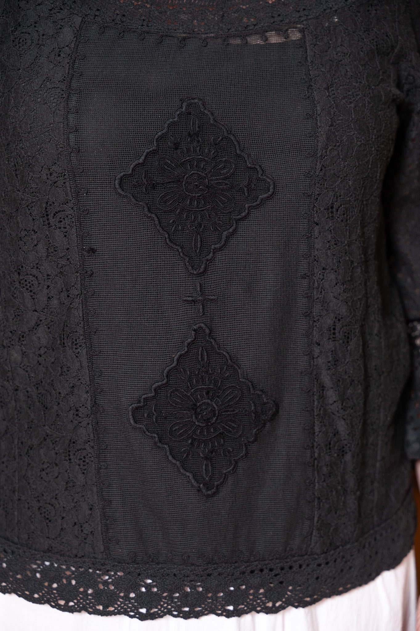 High Society Lace Blouse in Black