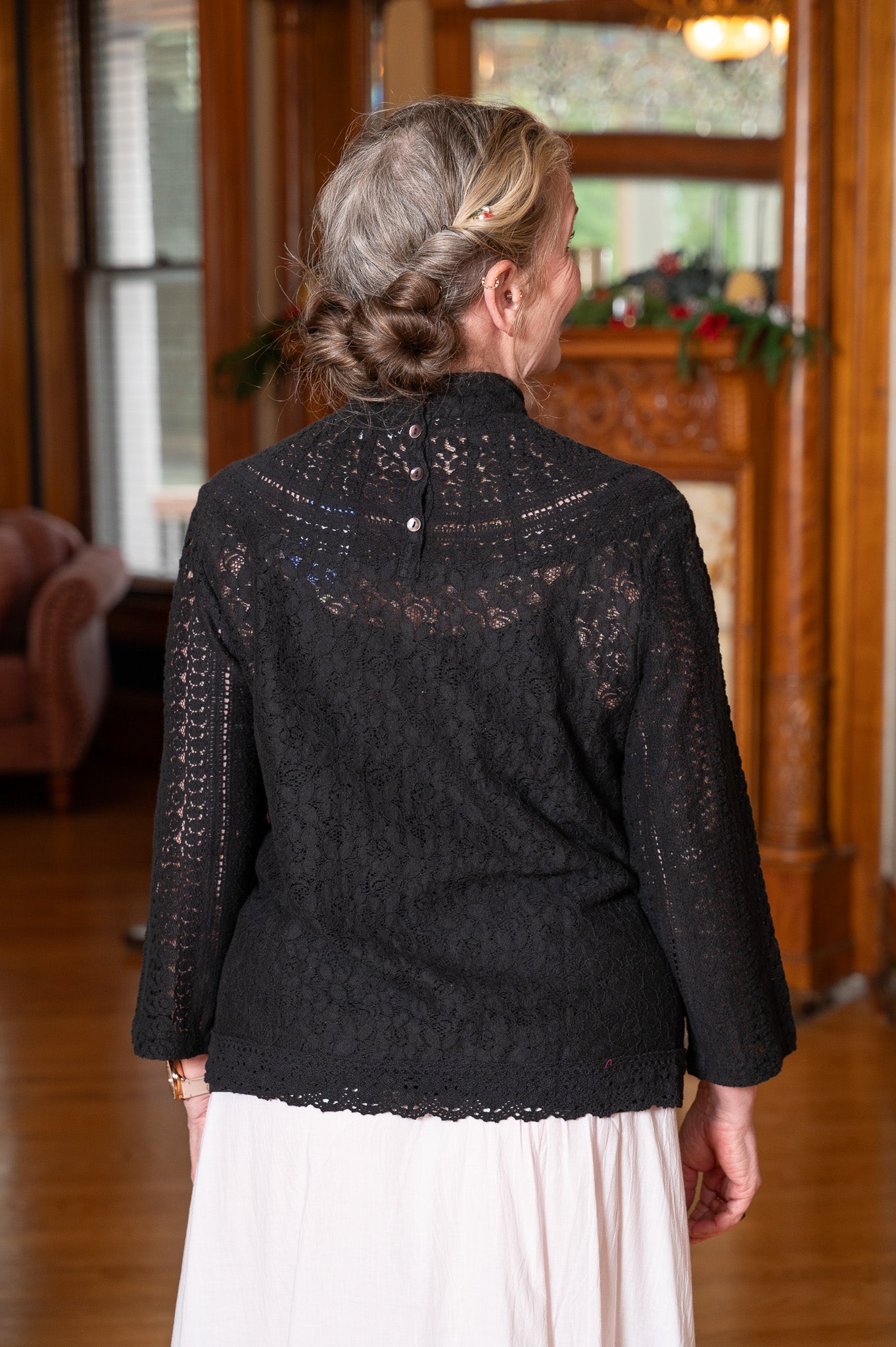 High Society Lace Blouse in Black