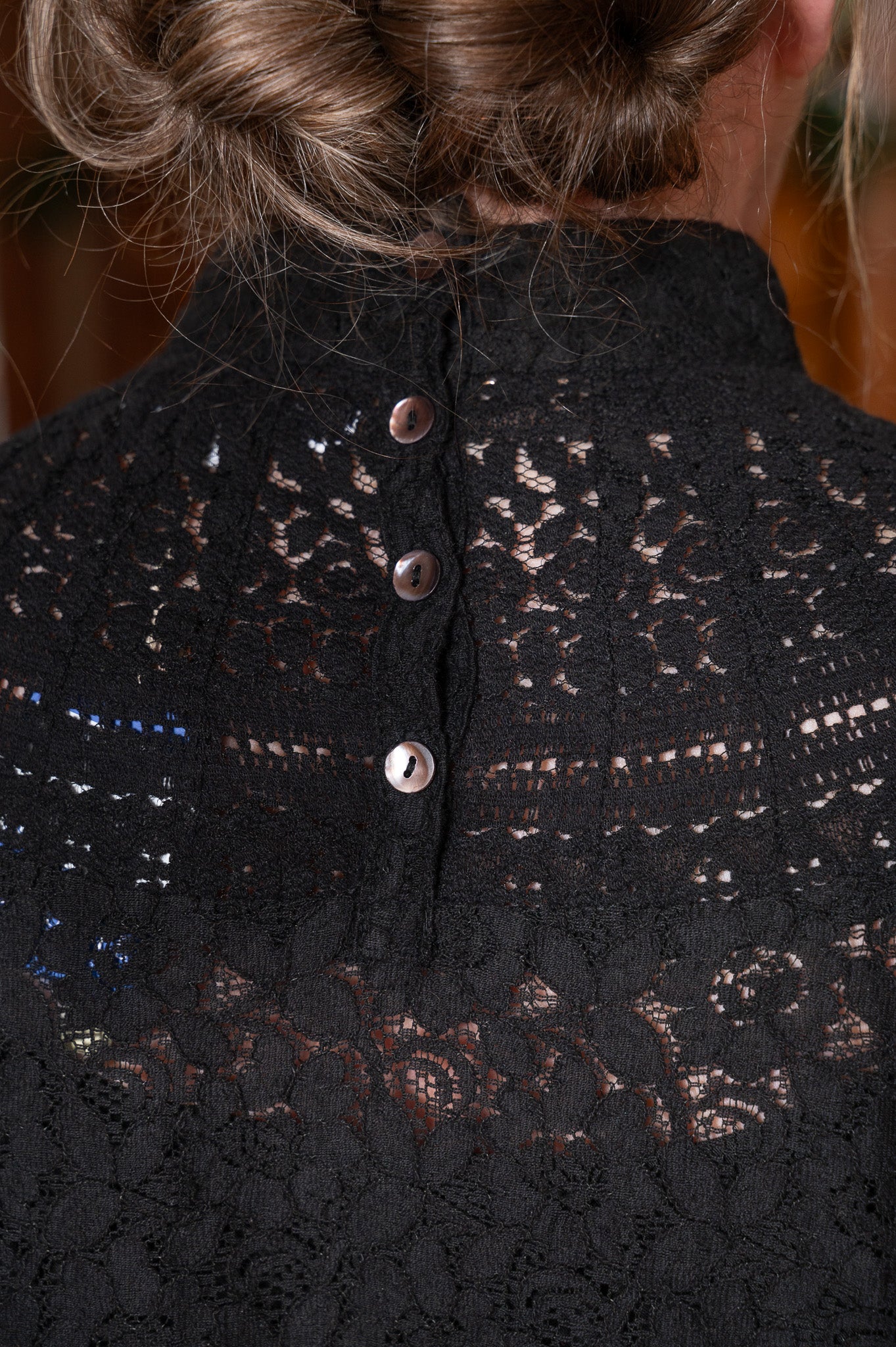 High Society Lace Blouse in Black