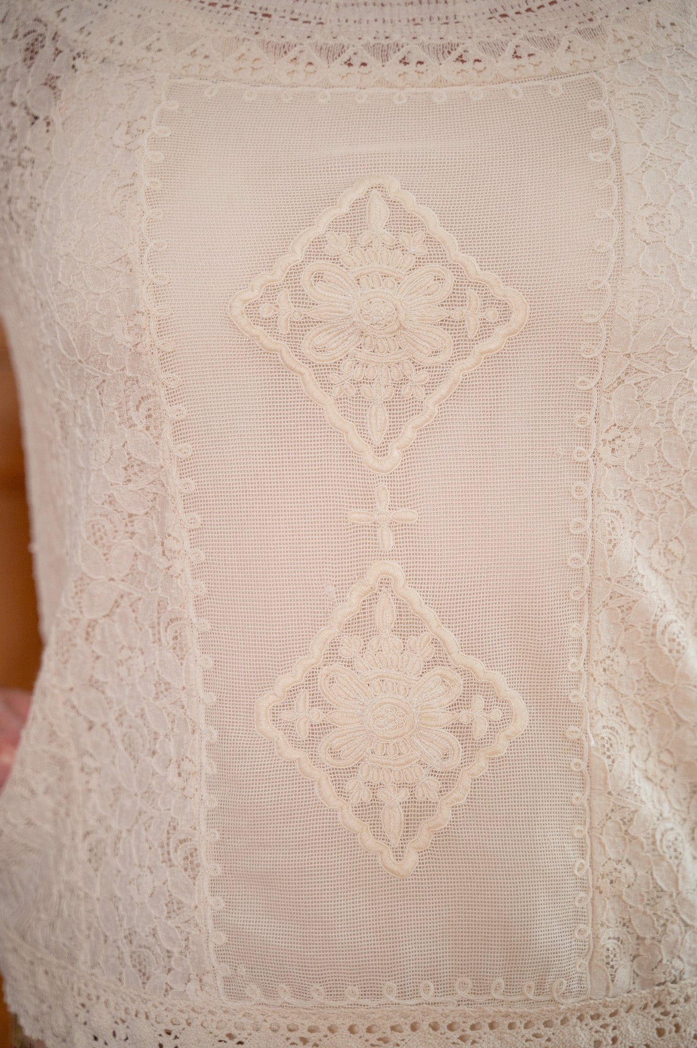 High Society Lace Blouse in Ecru