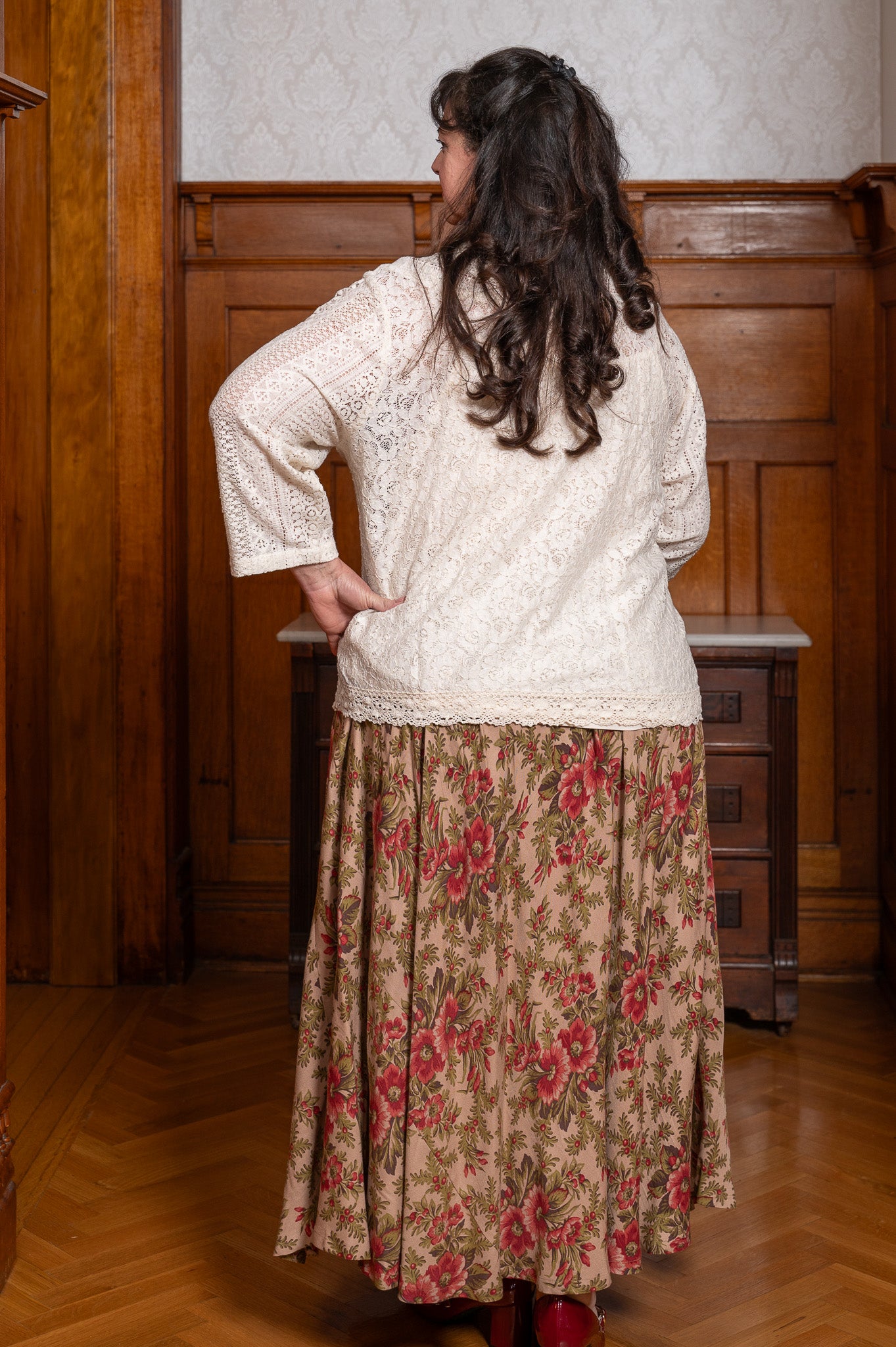 High Society Lace Blouse in Ecru