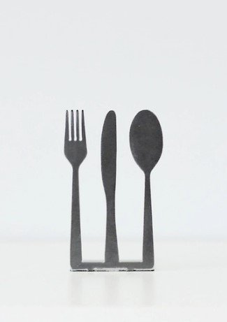Fork, Knife & Spoon Cookbook Bookends