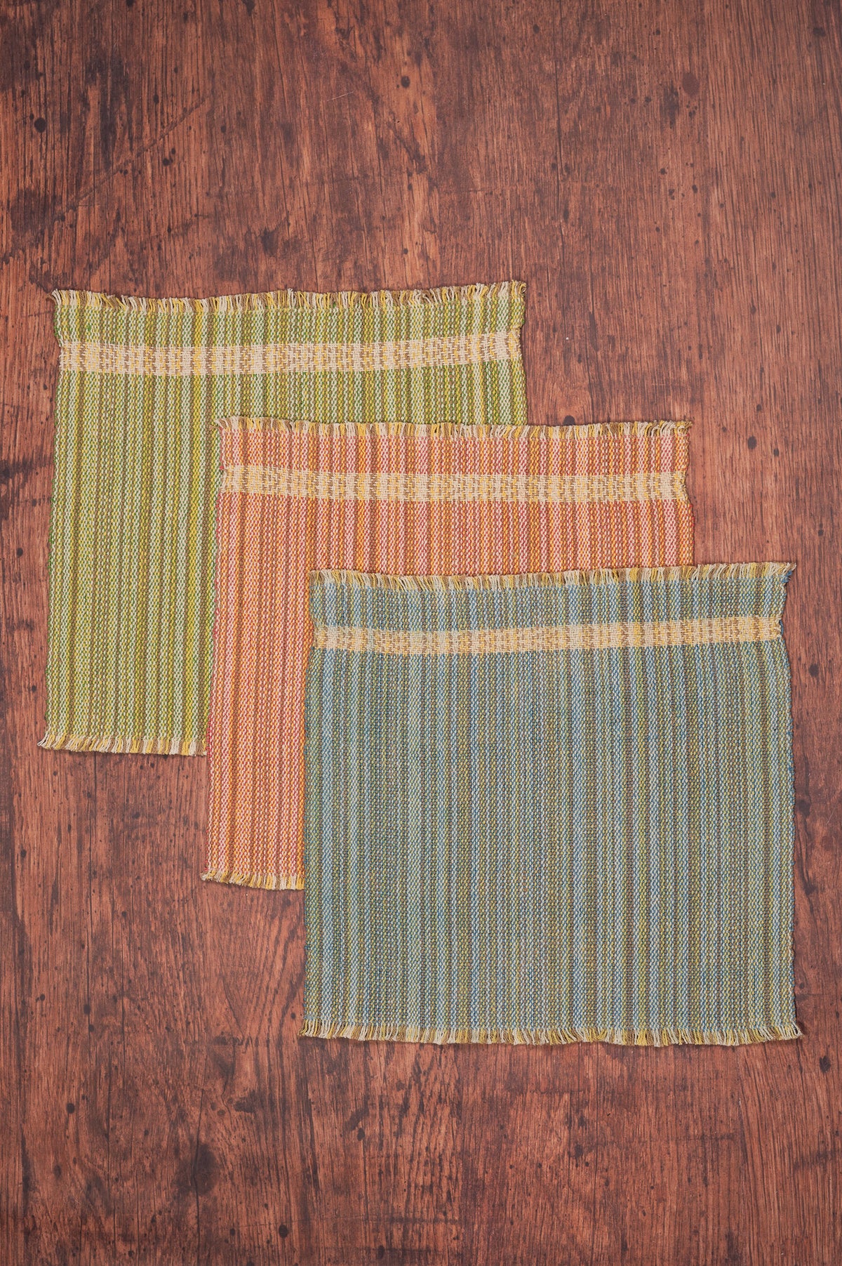 Homespun Kitchen Hand Towels, Set of 3