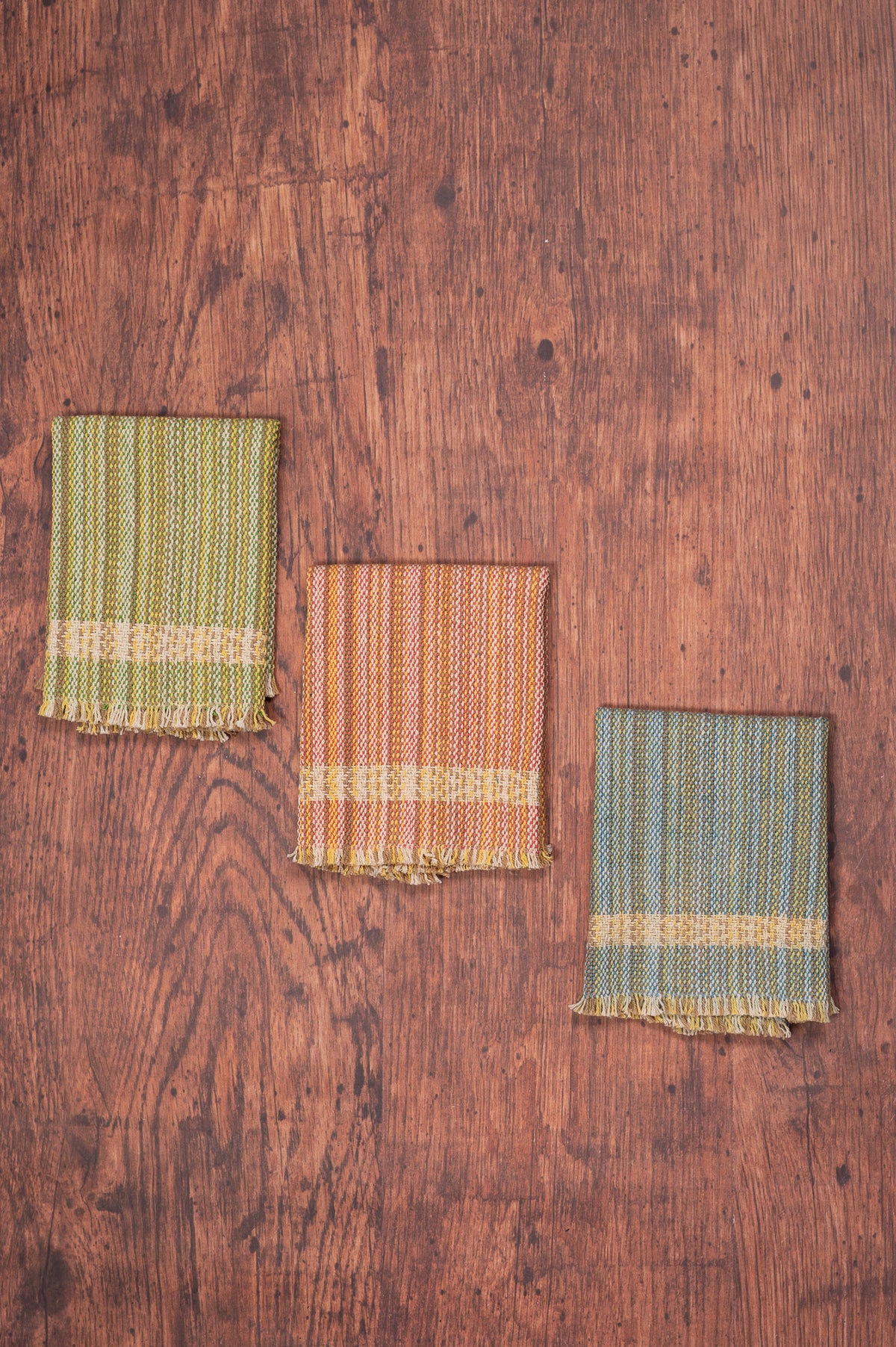 Homespun Kitchen Hand Towels, Set of 3