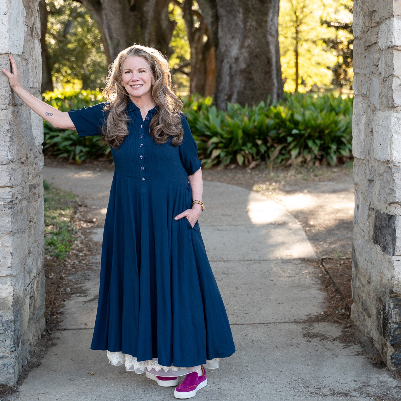Hostess Dress in Navy