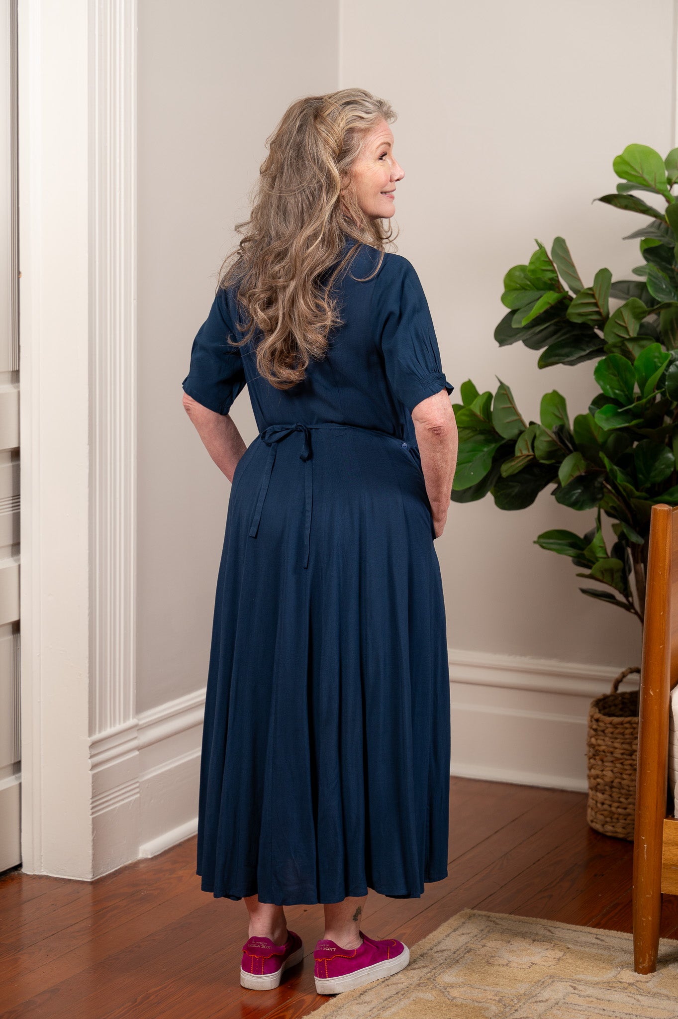 Hostess Dress in Navy