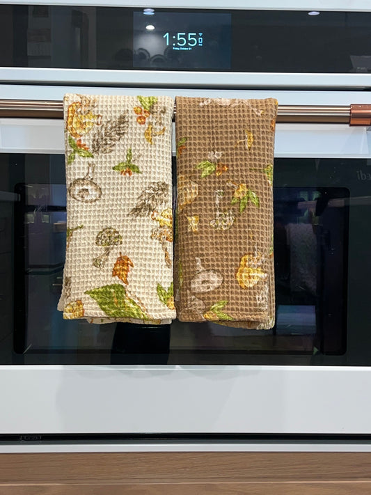 Mushroom Tea Towels, Set of 2
