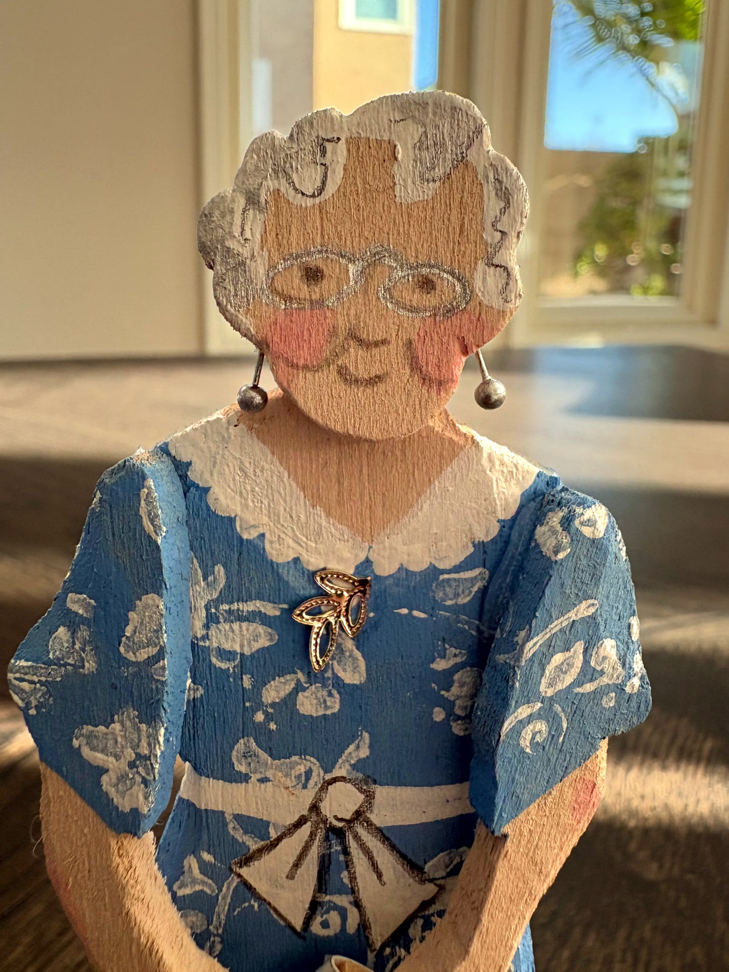 Limited-Edition Laura Ingalls Wilder Wooden Figurine