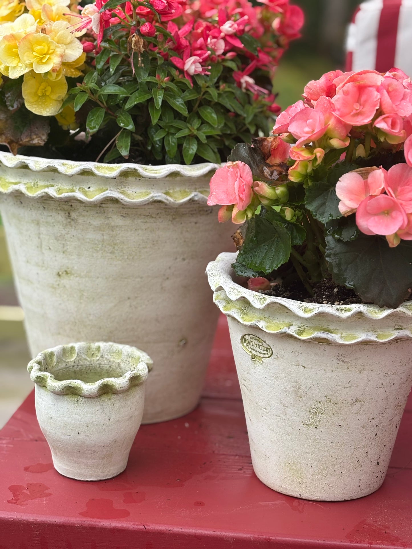 Galena Garden Pot in Verde White — Mini
