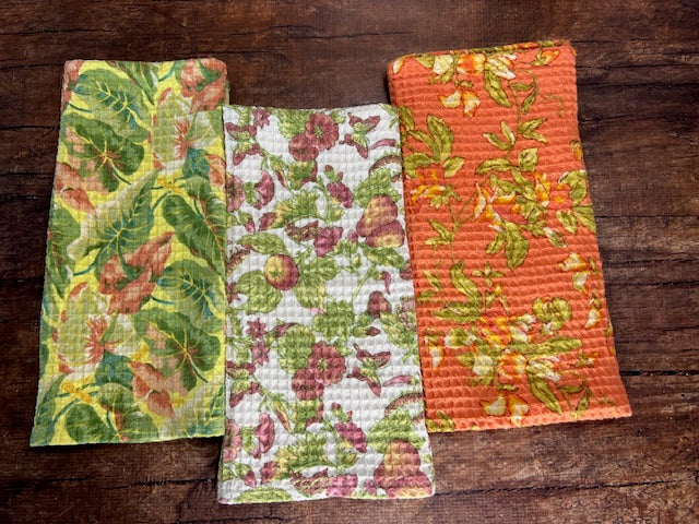 Greenhouse Patchwork Tea Towel Bundle, Set of 3