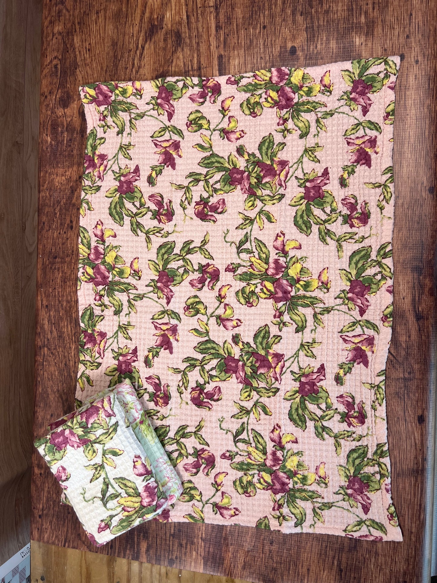 Sweet Pea Patchwork Tea Towel Bundles, Set of 3