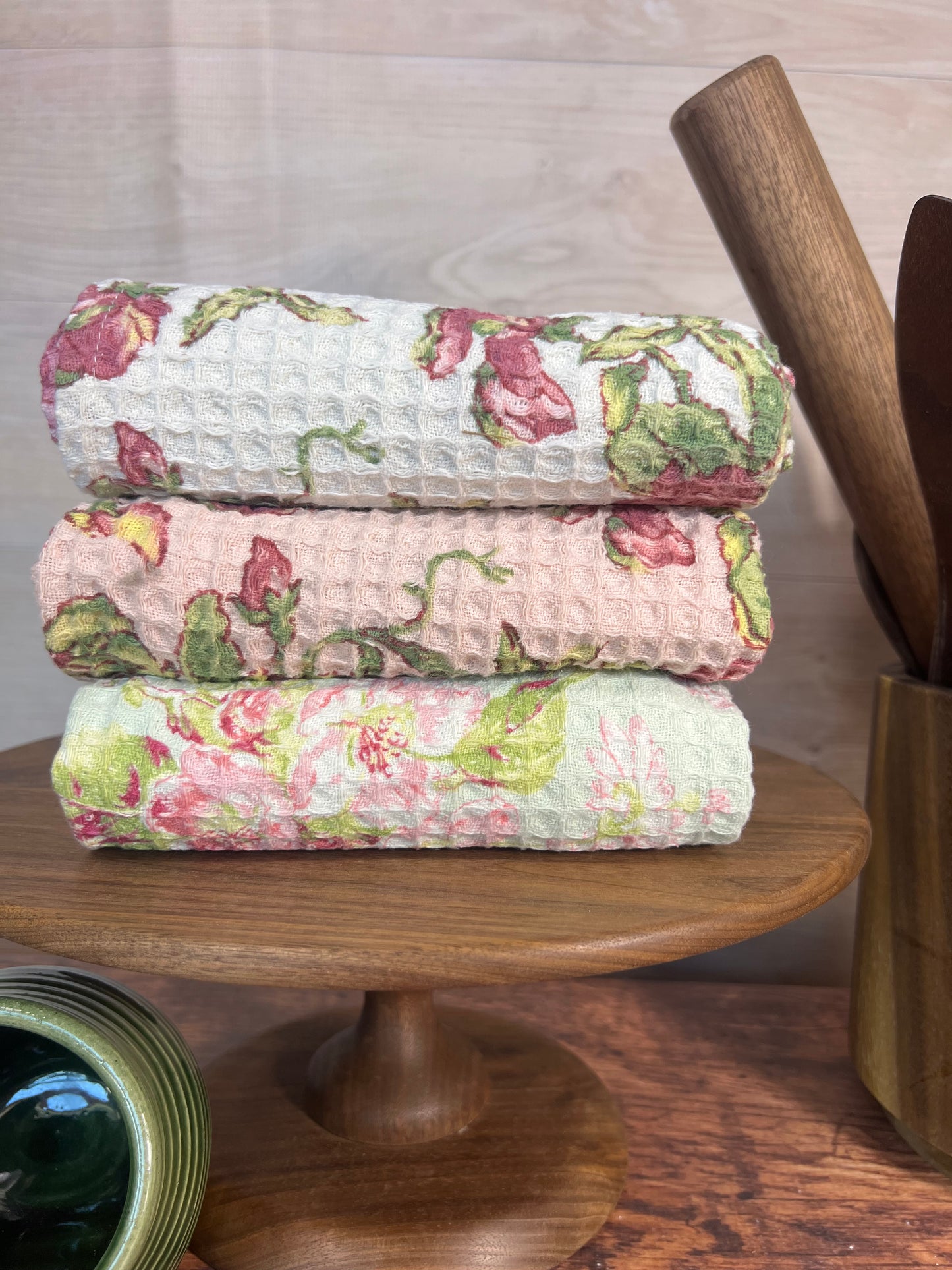 Sweet Pea Patchwork Tea Towel Bundles, Set of 3