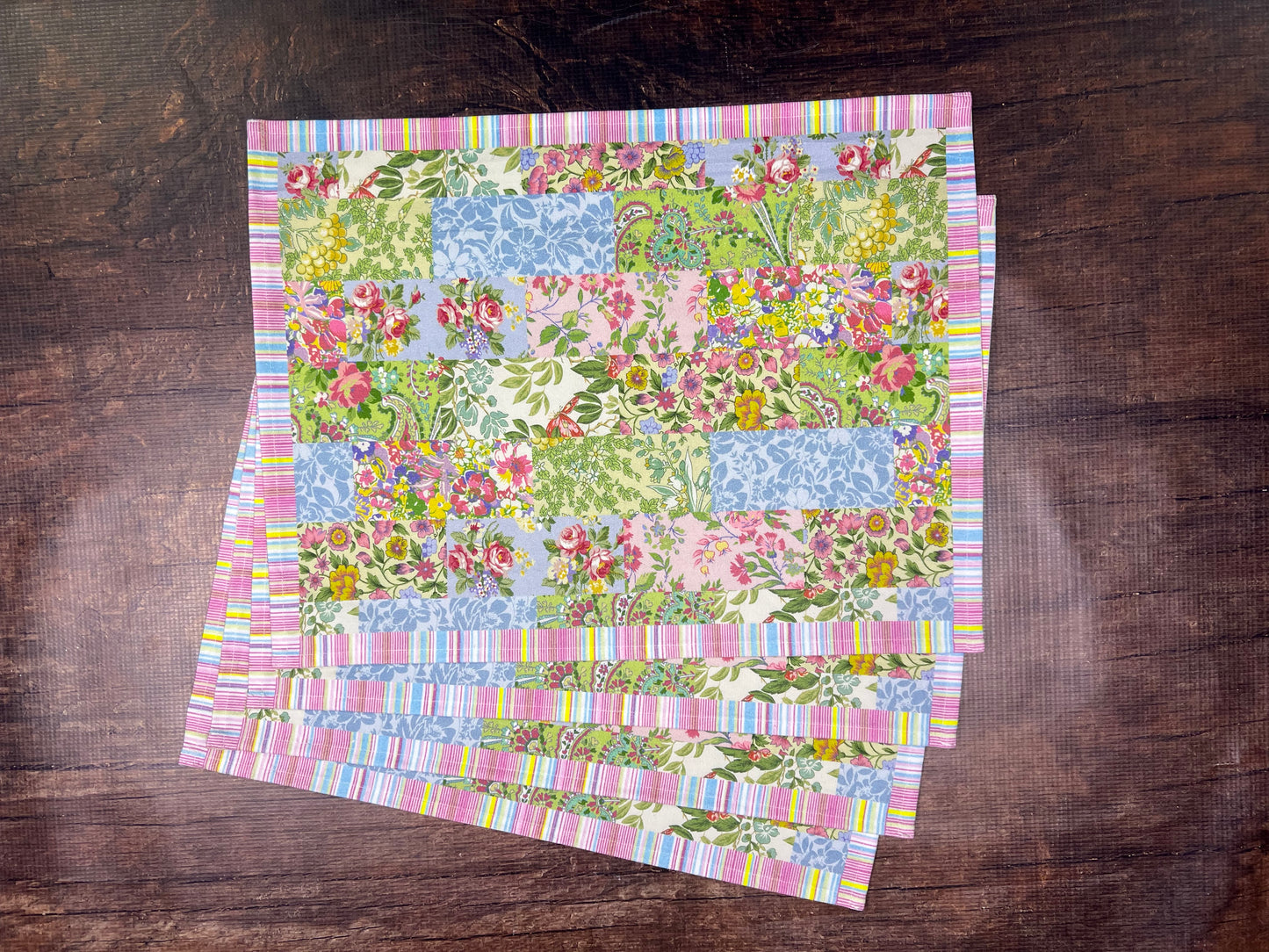 Garden Collage Patchwork Placemats, Set of 4