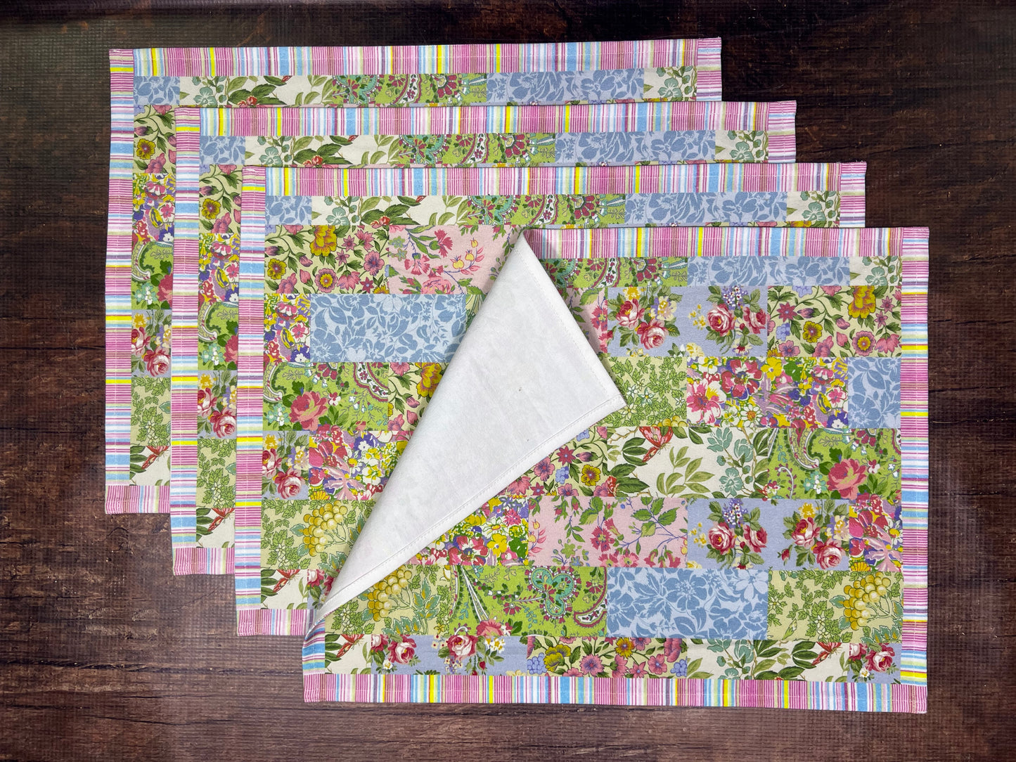 Garden Collage Patchwork Placemats, Set of 4