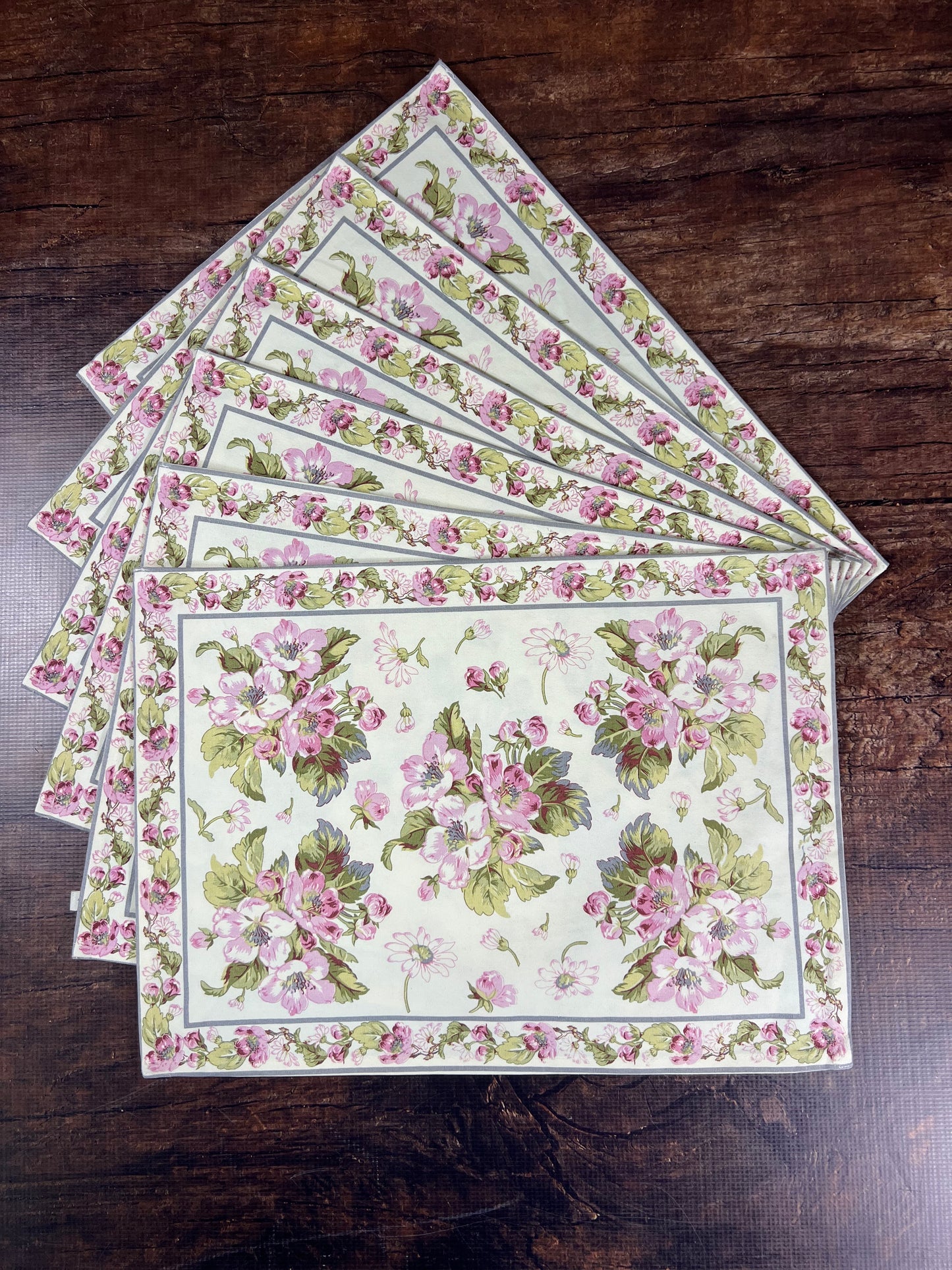 Apple Blossom Placemats, Set of 6