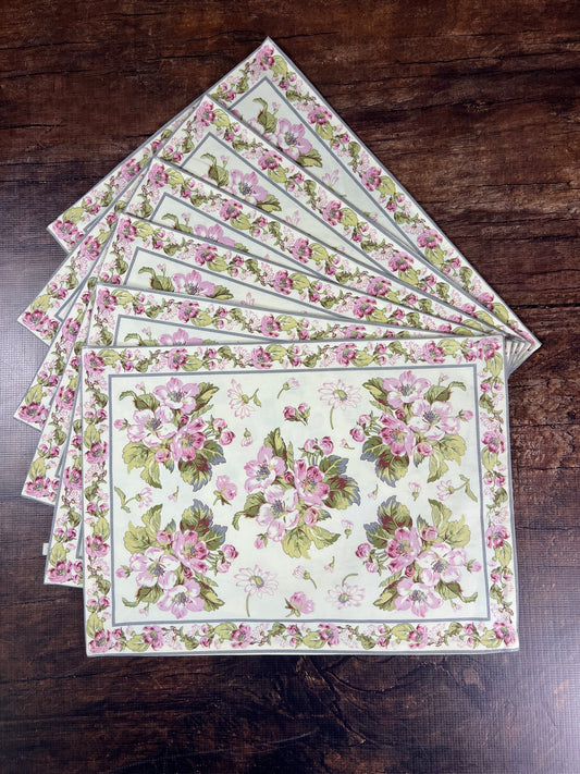 Apple Blossom Placemats, Set of 6