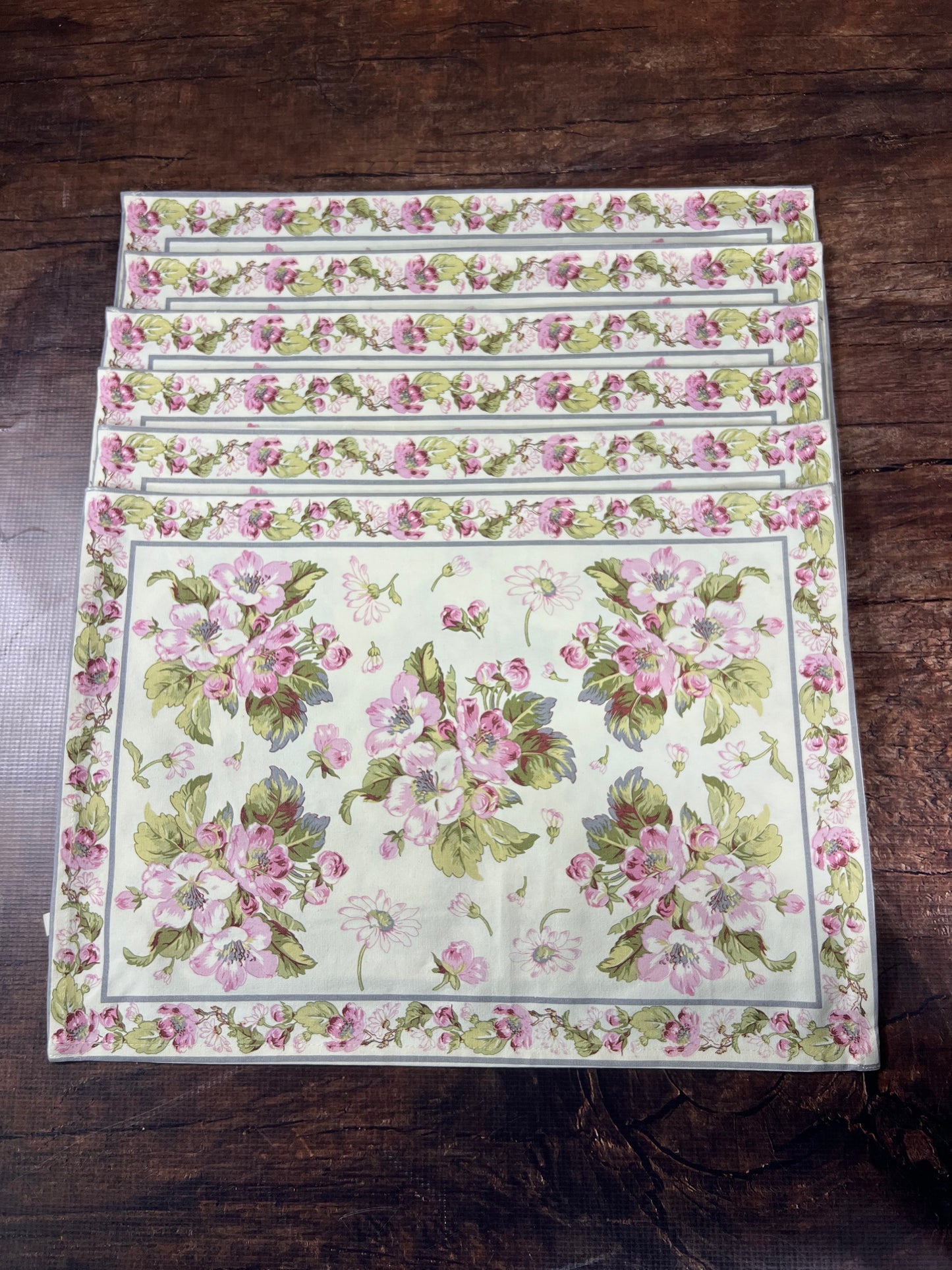 Apple Blossom Placemats, Set of 6