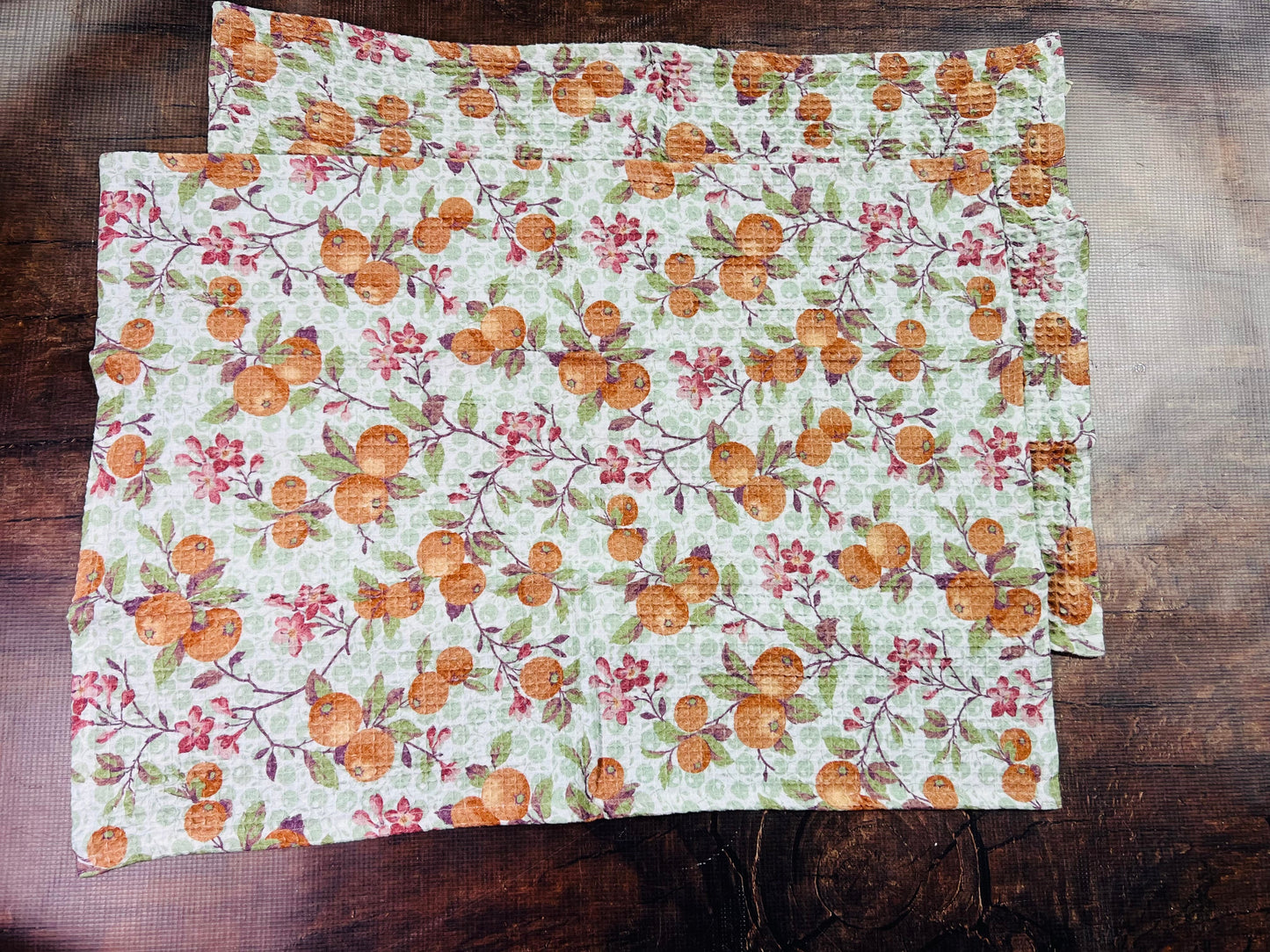 Orange Blossom Tea Towels, Set of 2