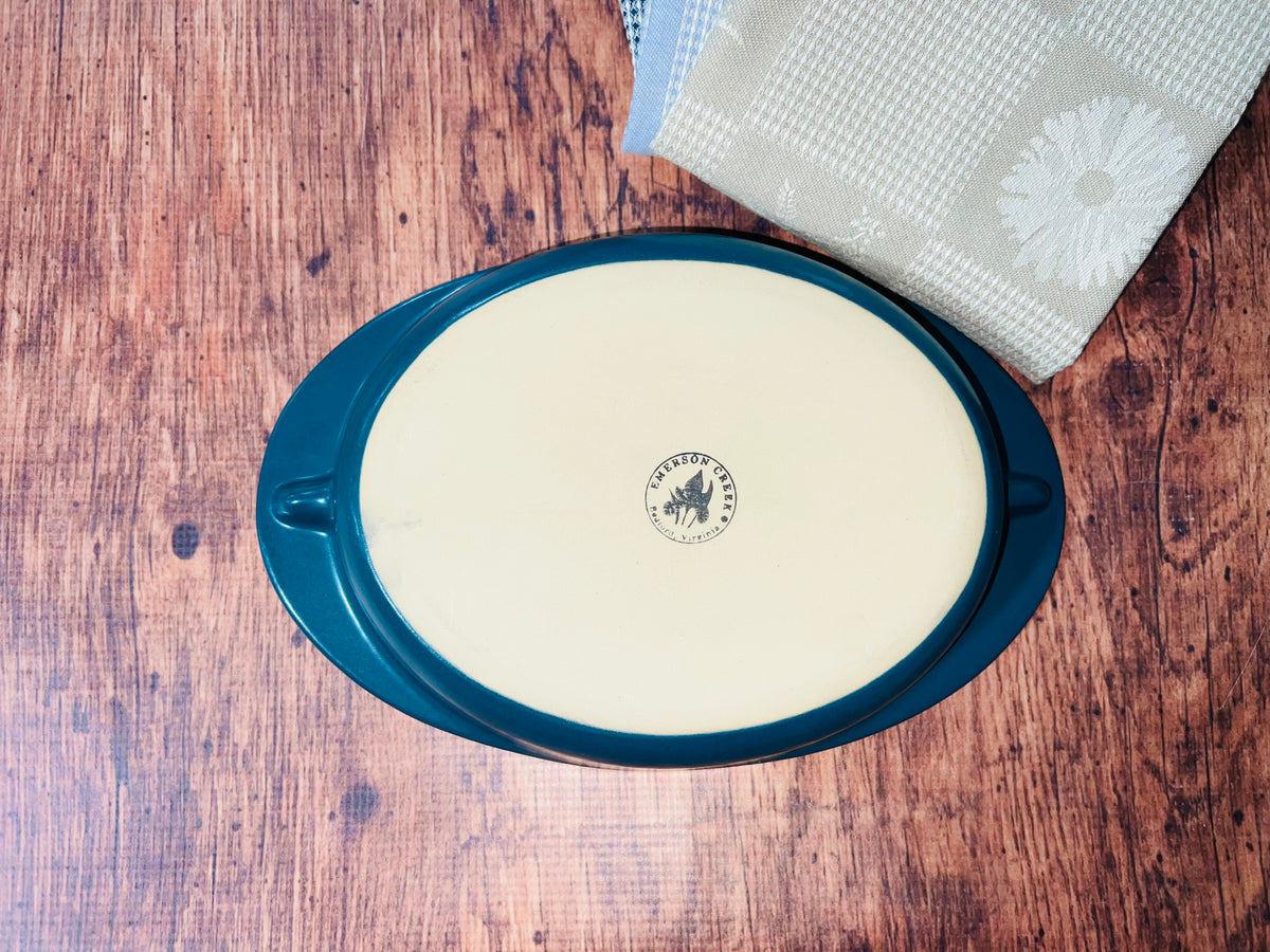 The Brookline Oval Casserole Baker in Baltic