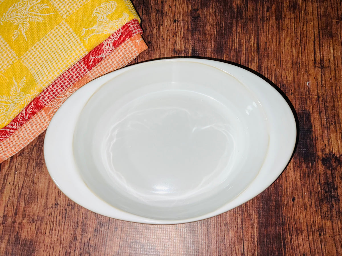 The Brookline Oval Casserole Baker in Ivory