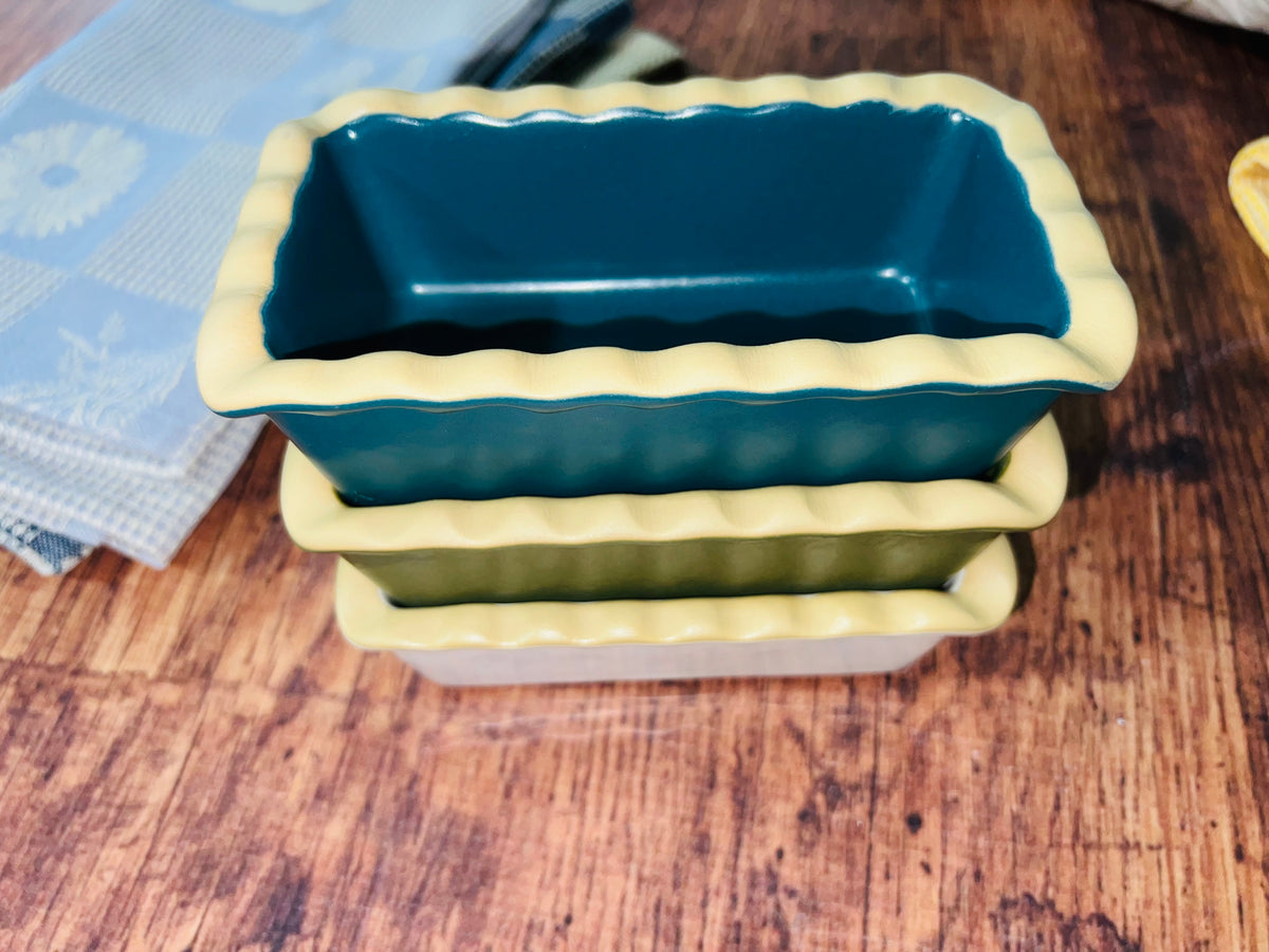 The Brookline Mini Frilly Loaf Pan, Set of 3