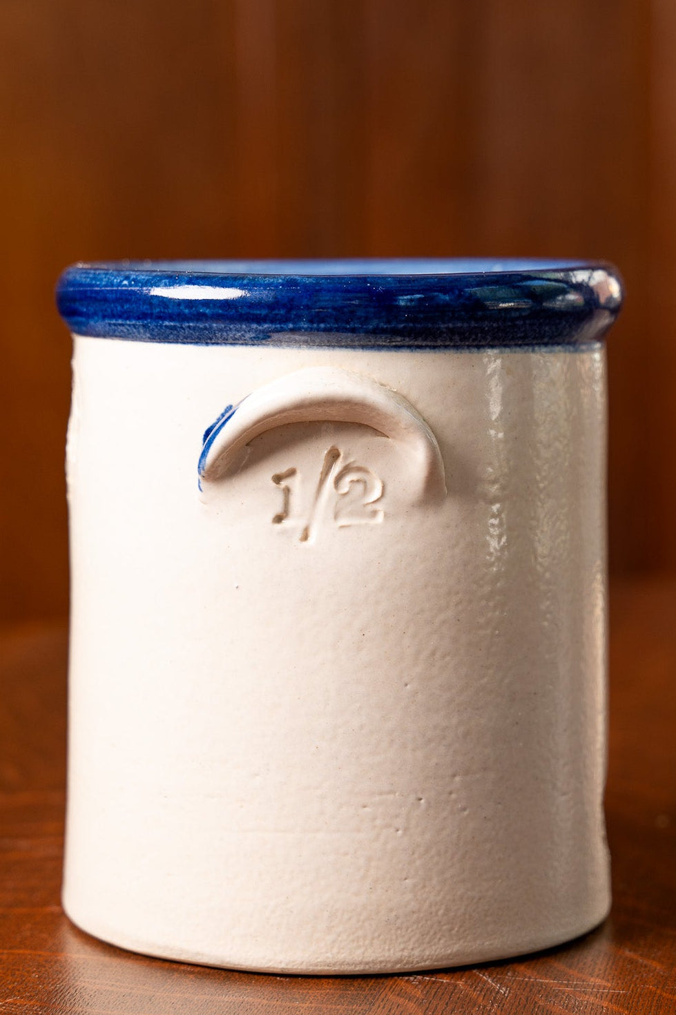 Modern Prairie Ironstone Handled Half-Gallon Crock