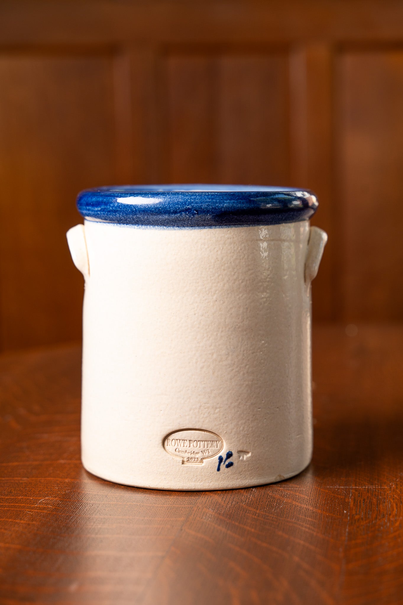 Modern Prairie Ironstone Handled Half-Gallon Crock