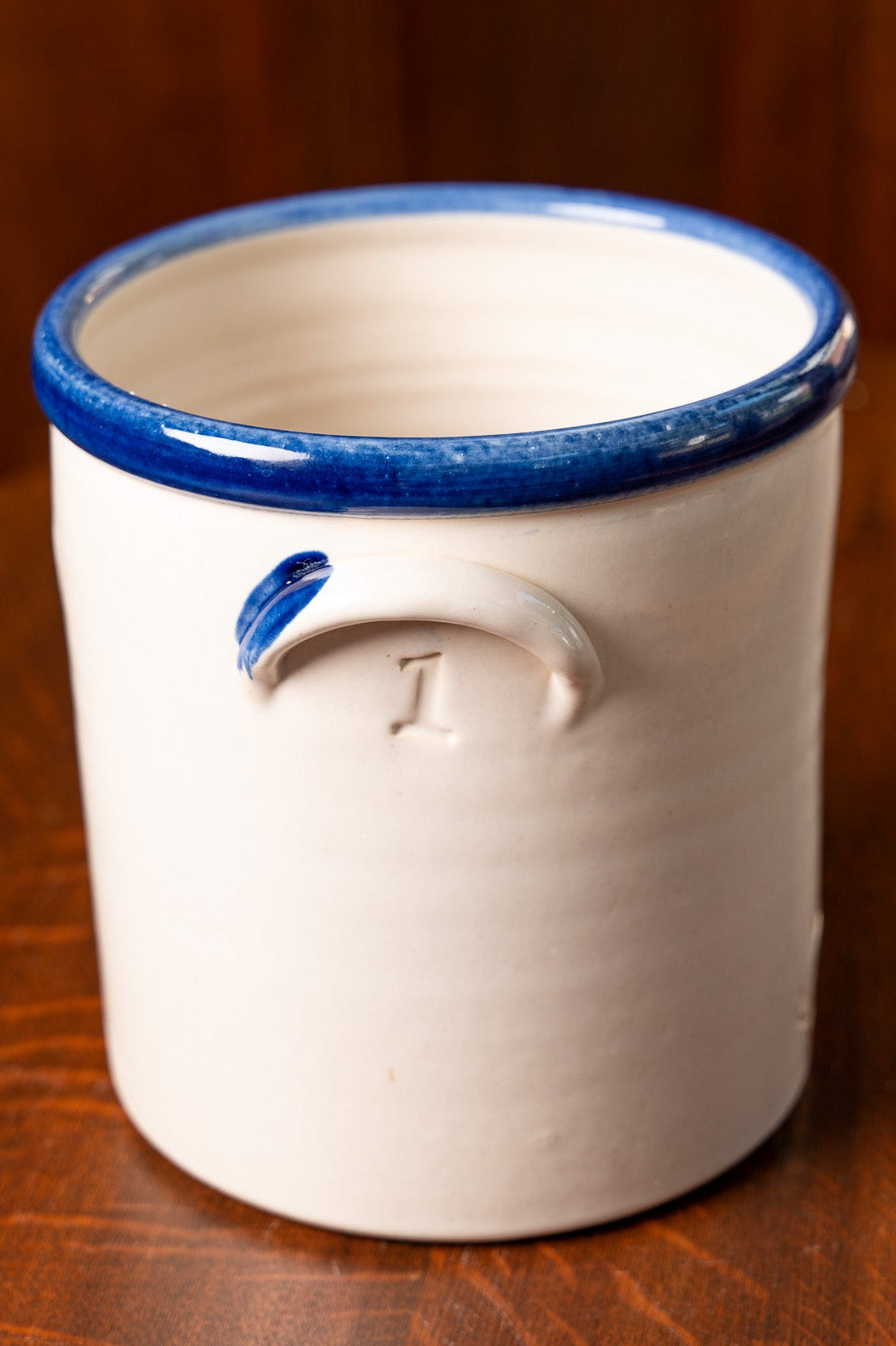 Modern Prairie Ironstone Handled One-Gallon Crock