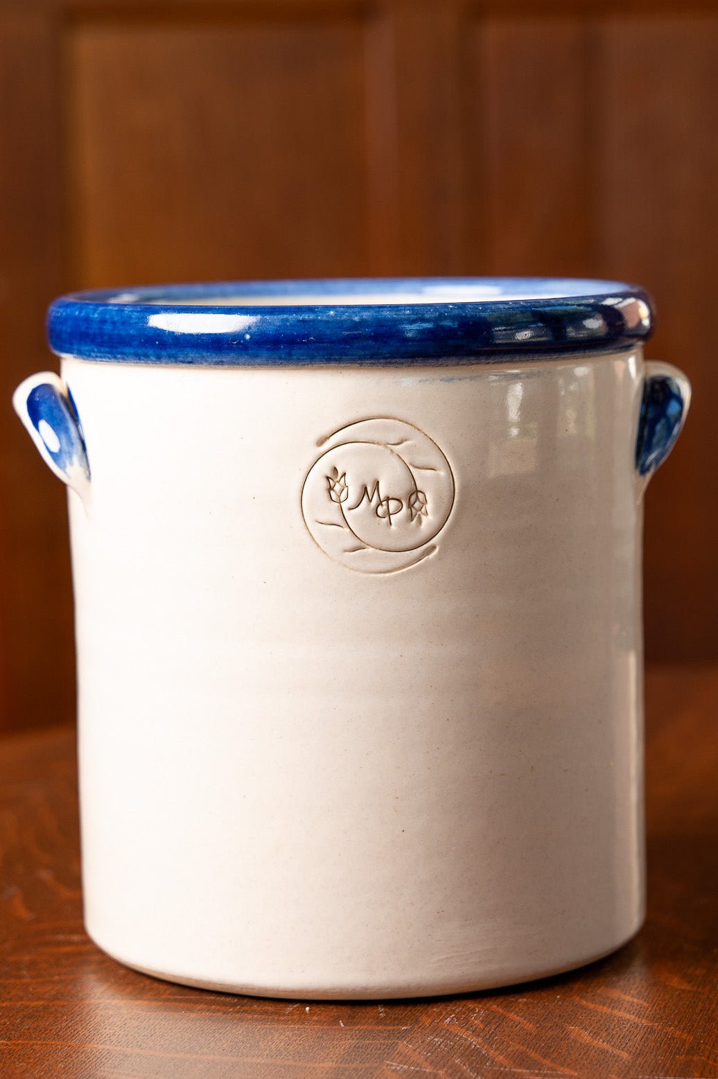 Modern Prairie Ironstone Handled One-Gallon Crock