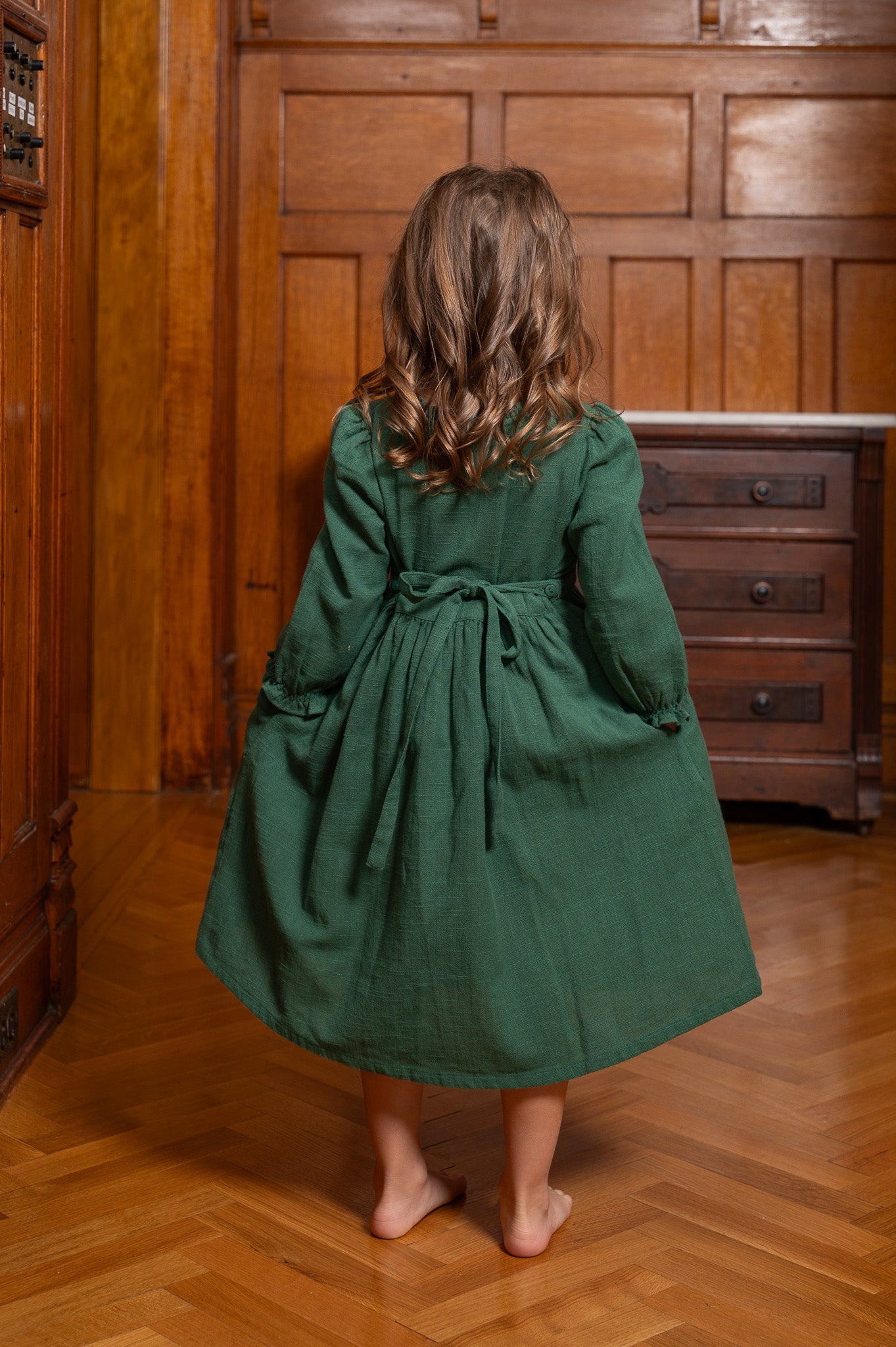 Quarter-Pint Laura Dress in Emerald