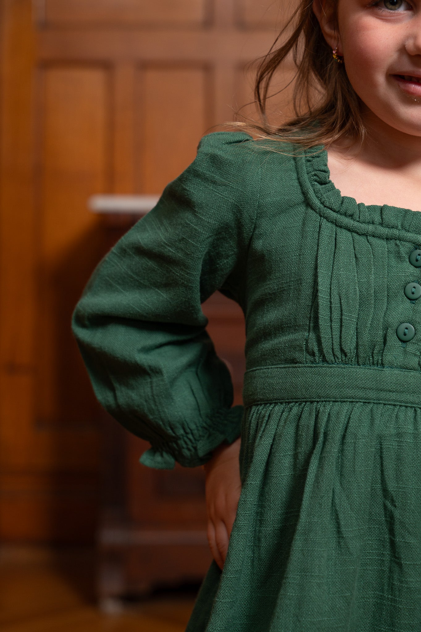 Quarter-Pint Laura Dress in Emerald