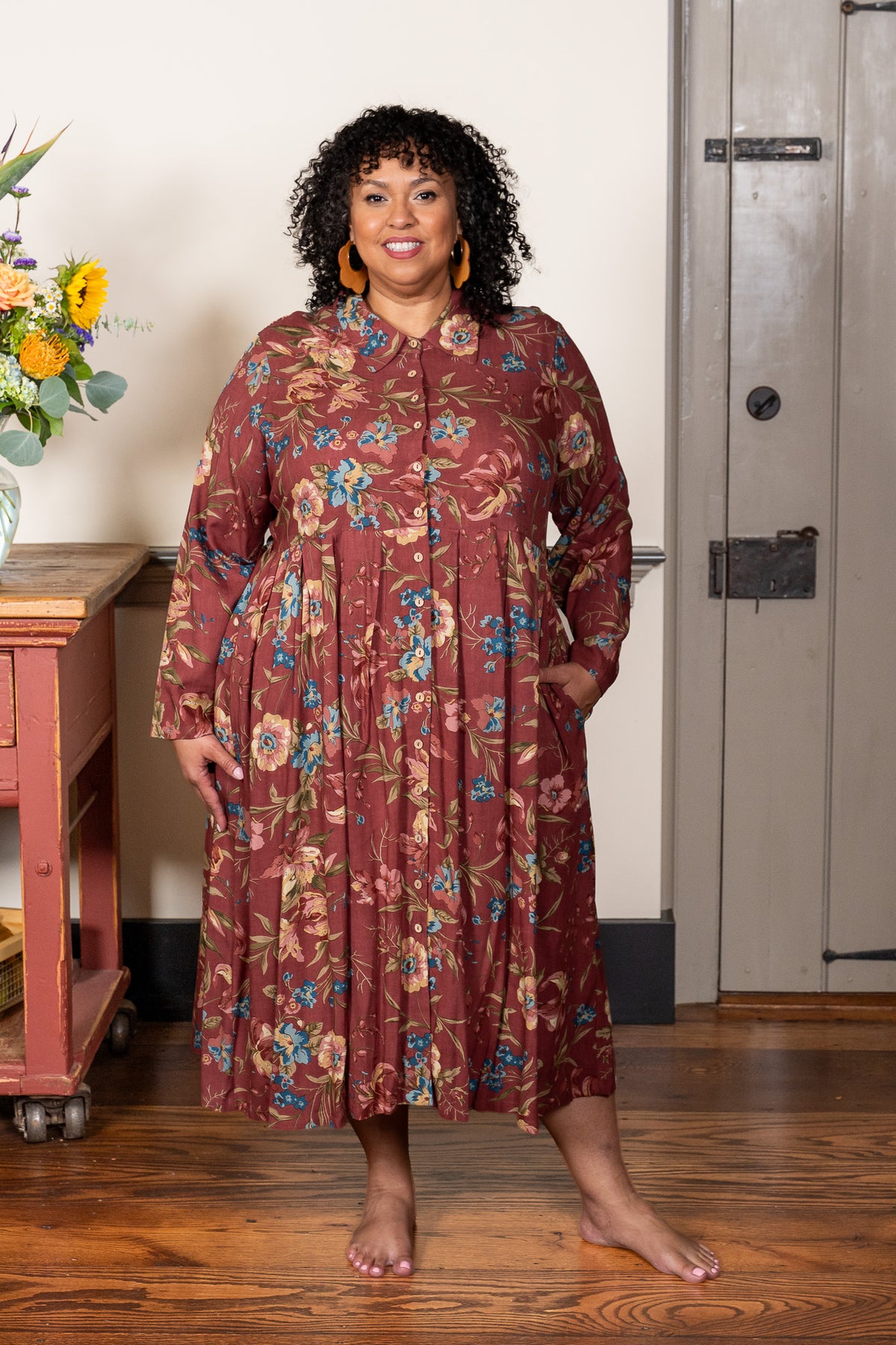 The Wandering Rose Shirt Dress