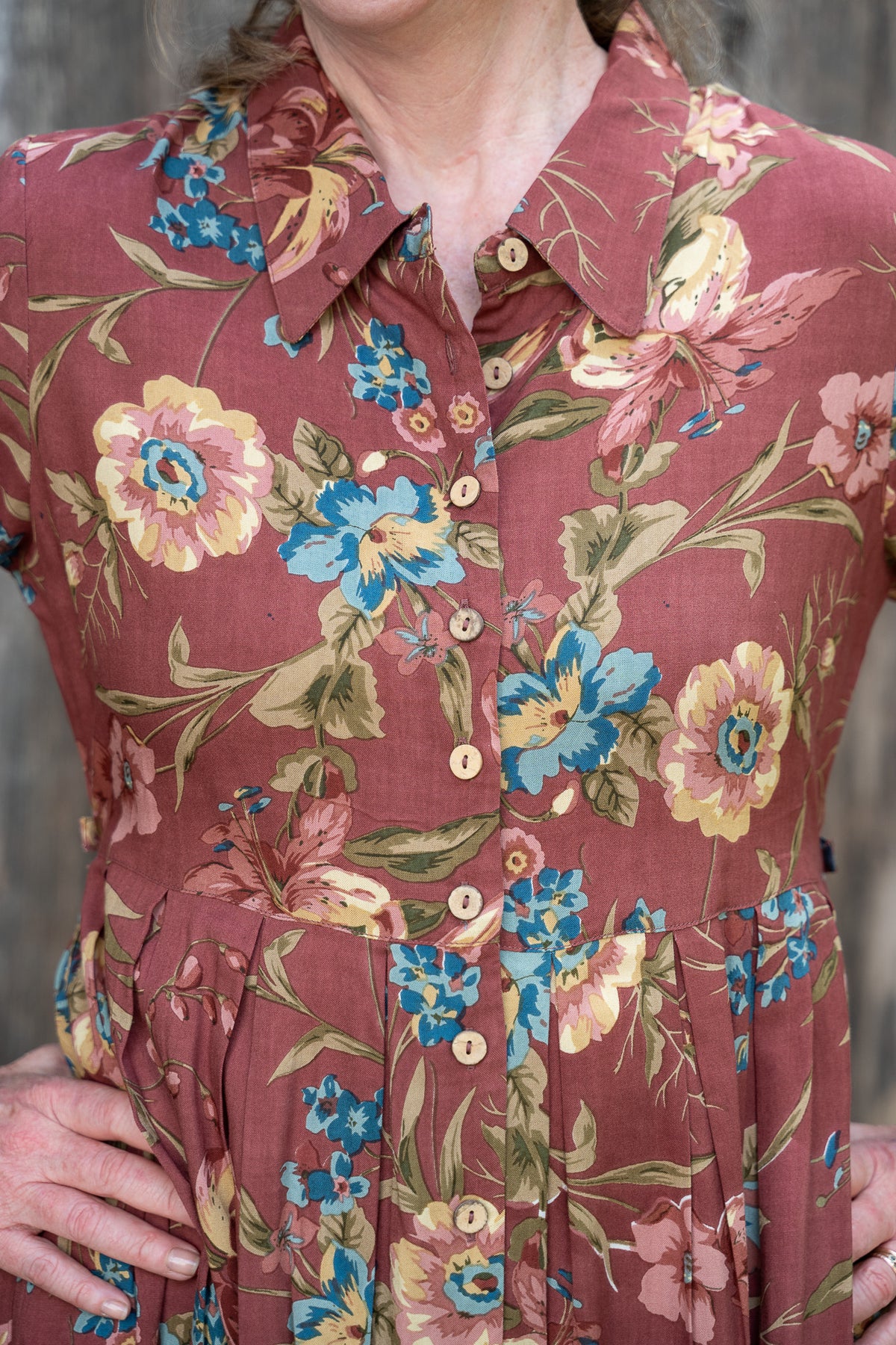 The Wandering Rose Shirt Dress