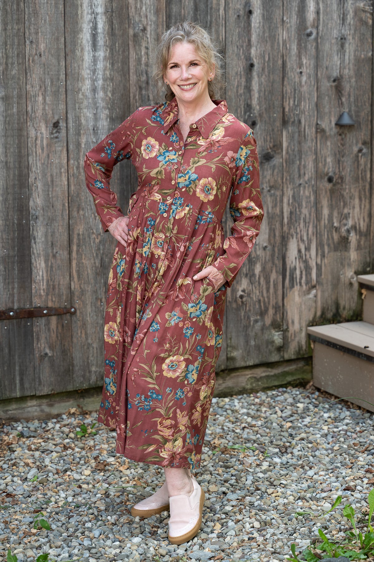 The Wandering Rose Shirt Dress