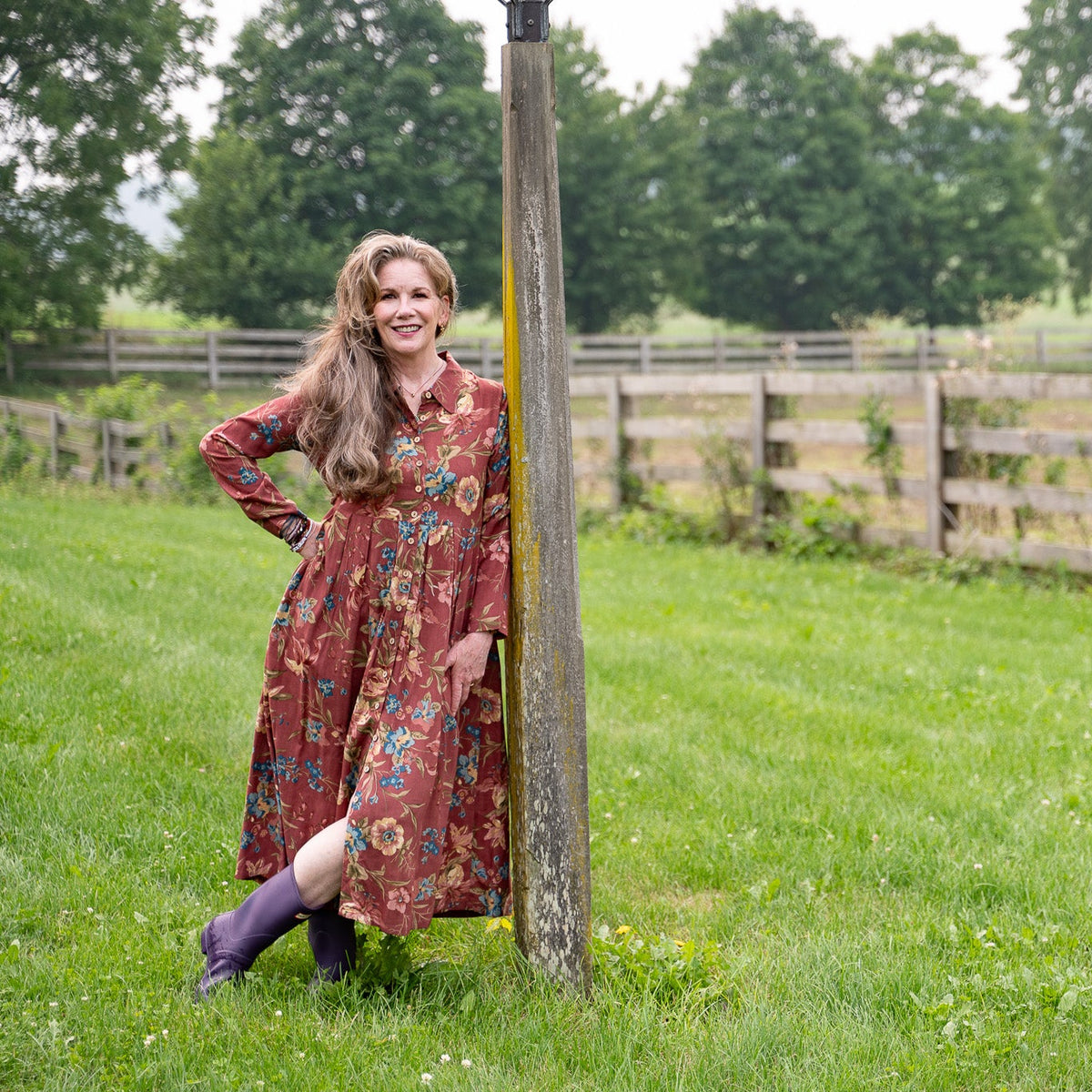 The Wandering Rose Shirt Dress