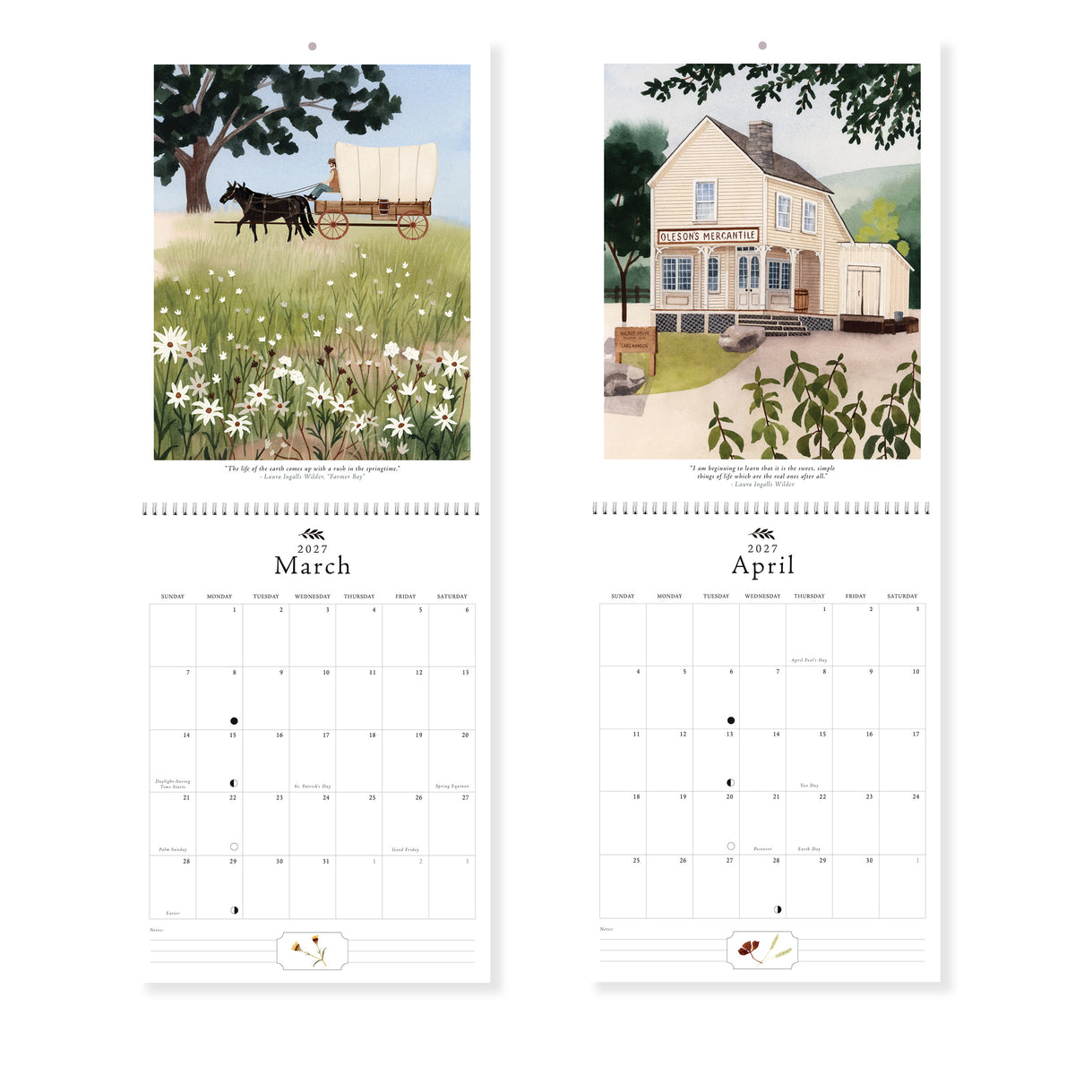 A Year on the Prairie Wall Calendar - 2027