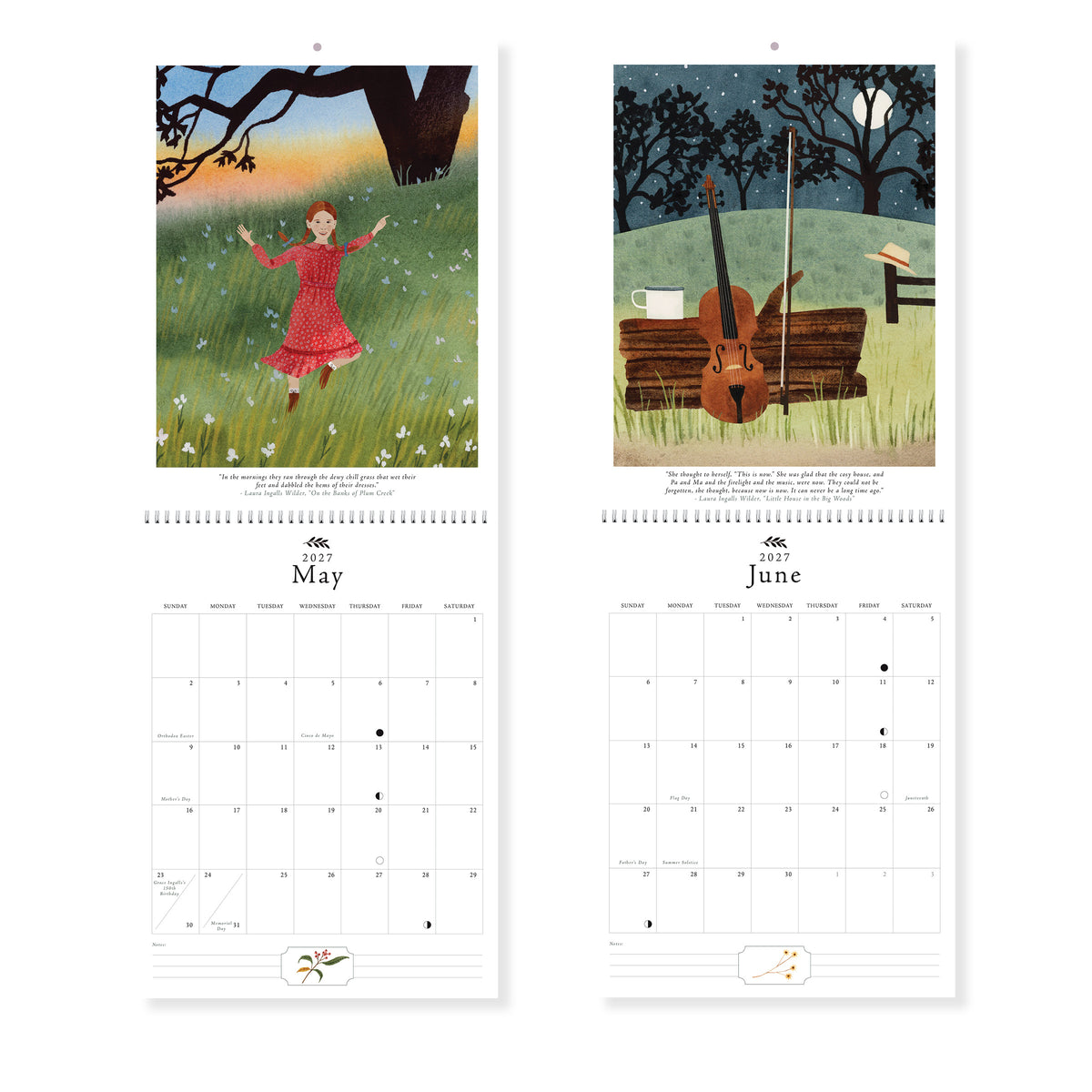 A Year on the Prairie Wall Calendar - 2027