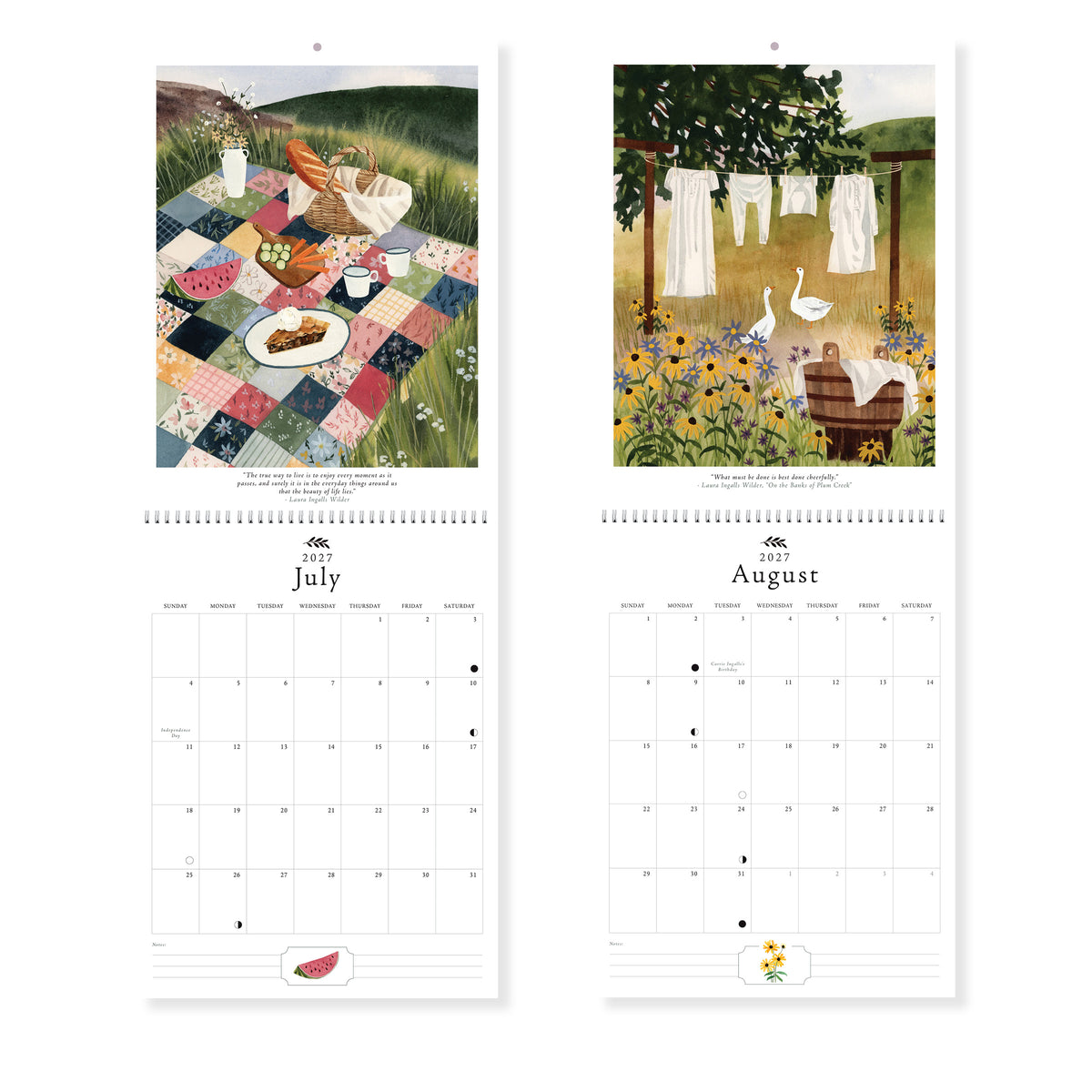 A Year on the Prairie Wall Calendar - 2027
