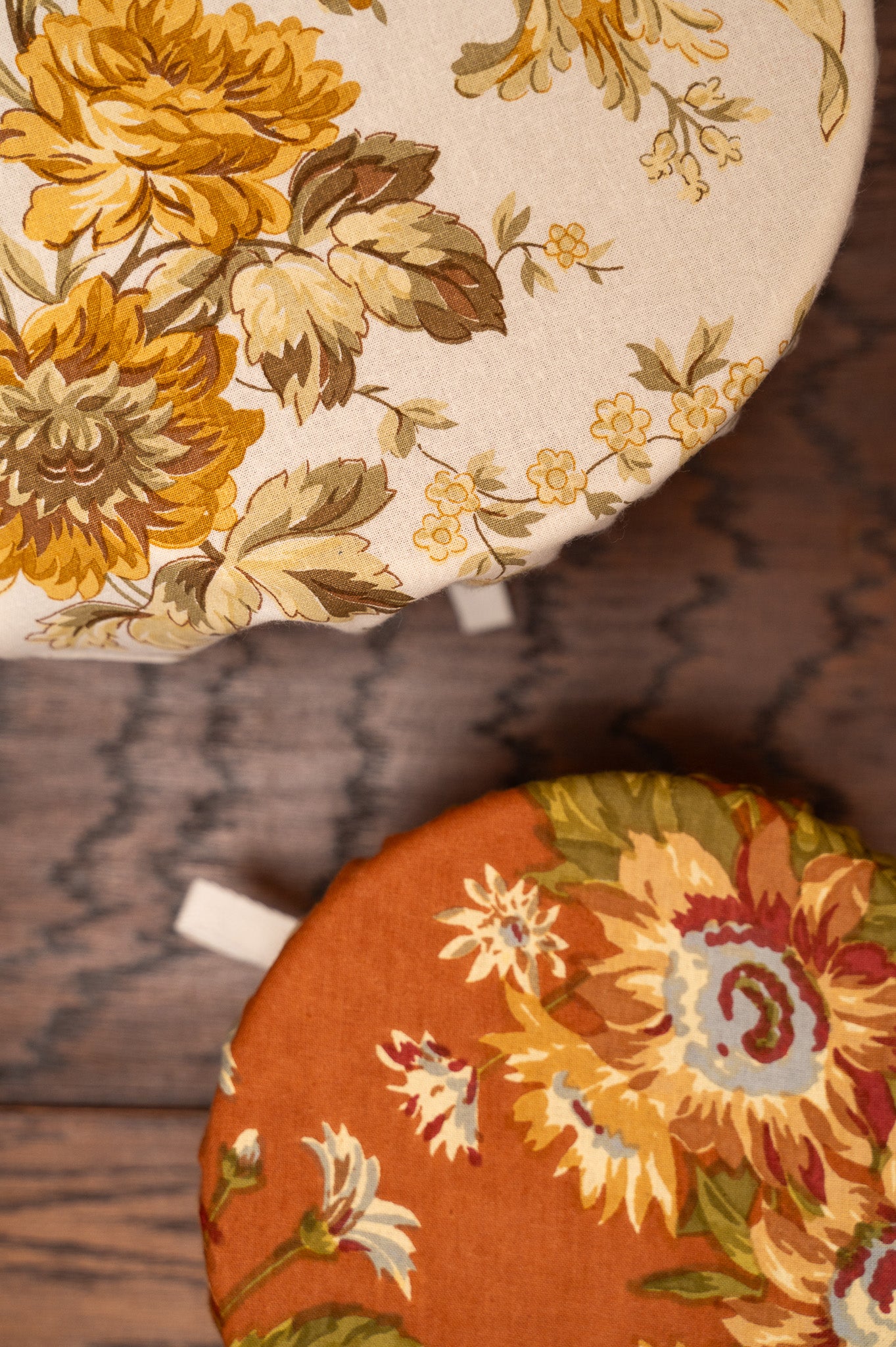 Marguerite Musical Floral Bowl Covers, Set of 2