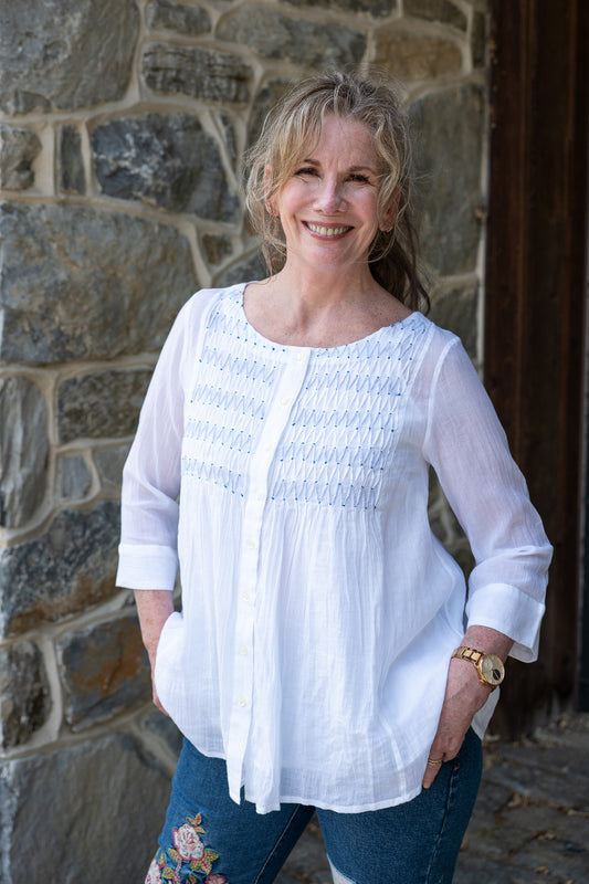 Marion Blouse in White